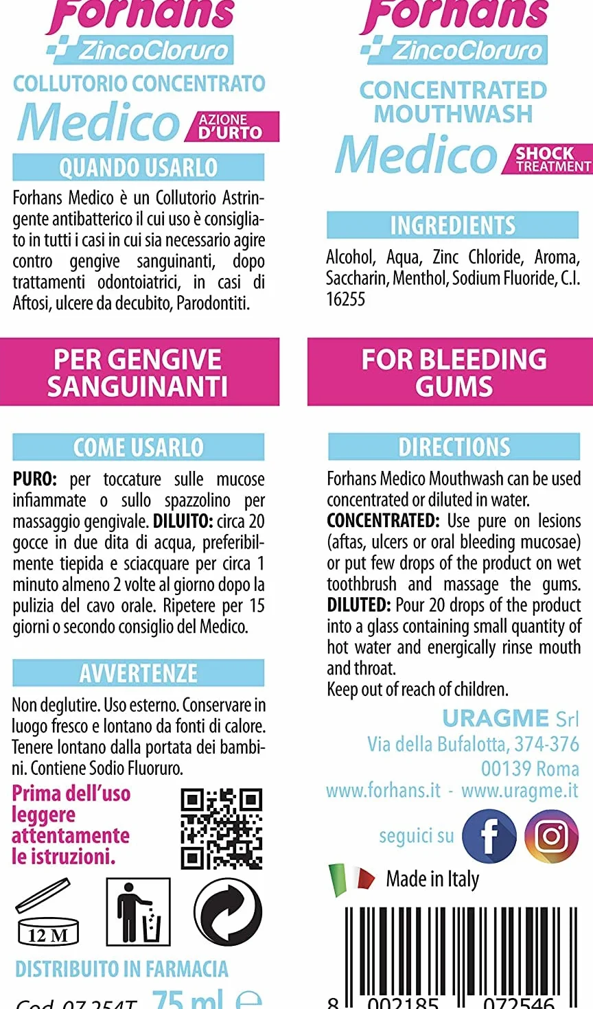 Forhans Collutorio Medico Concentrato 75ml
