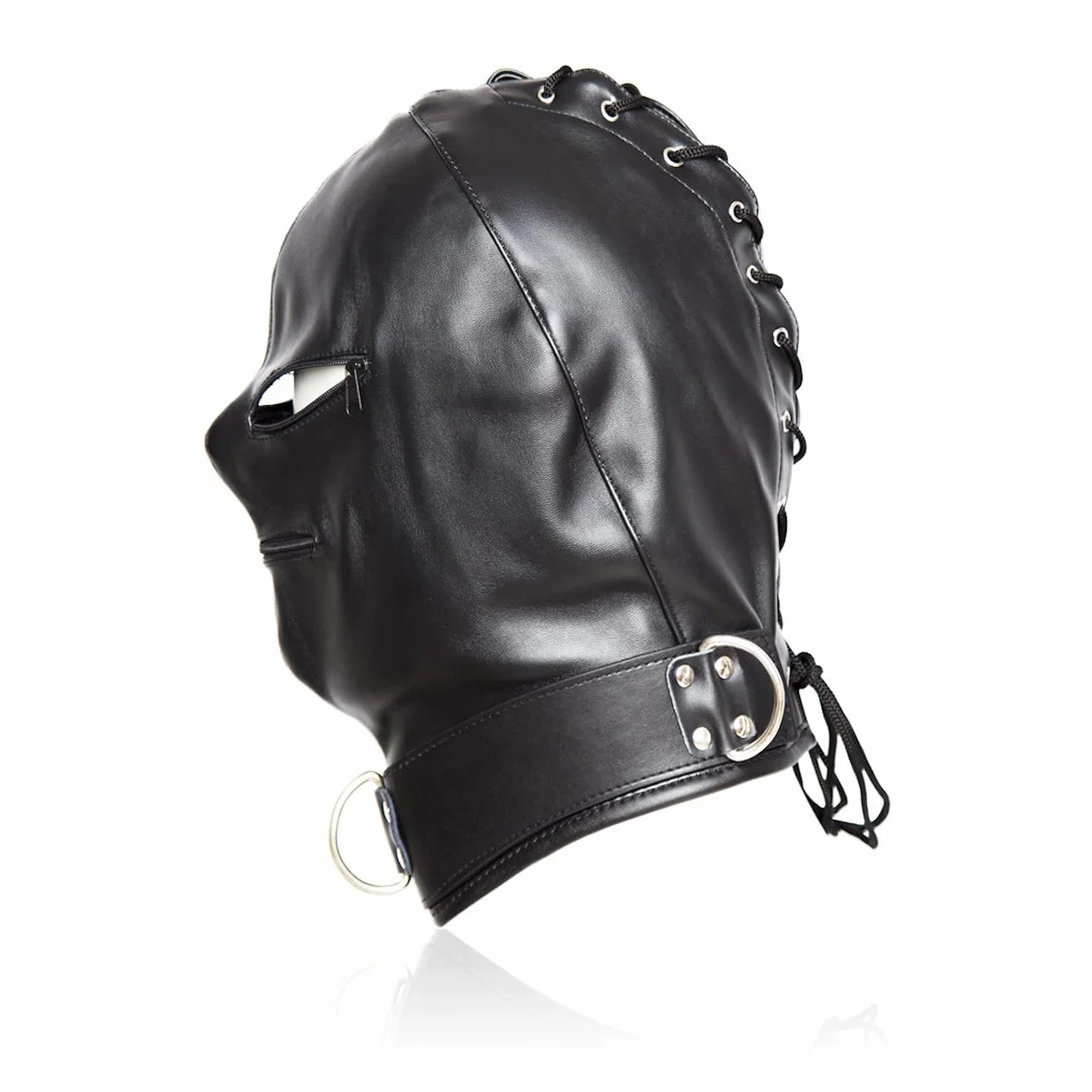 Bondage Mask Fetish Mask Sex Toys for Adults Cosplay Lovers (Rose rouge)