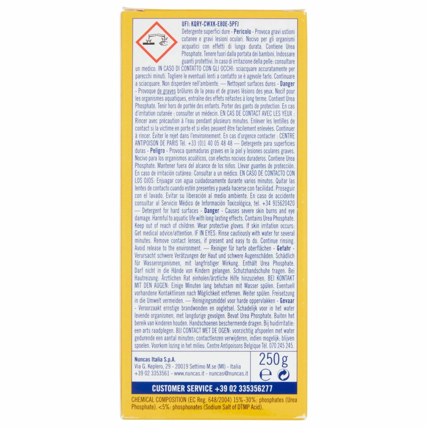 Nuncas Lavatrice Decalcificante Ultrarapido 250g