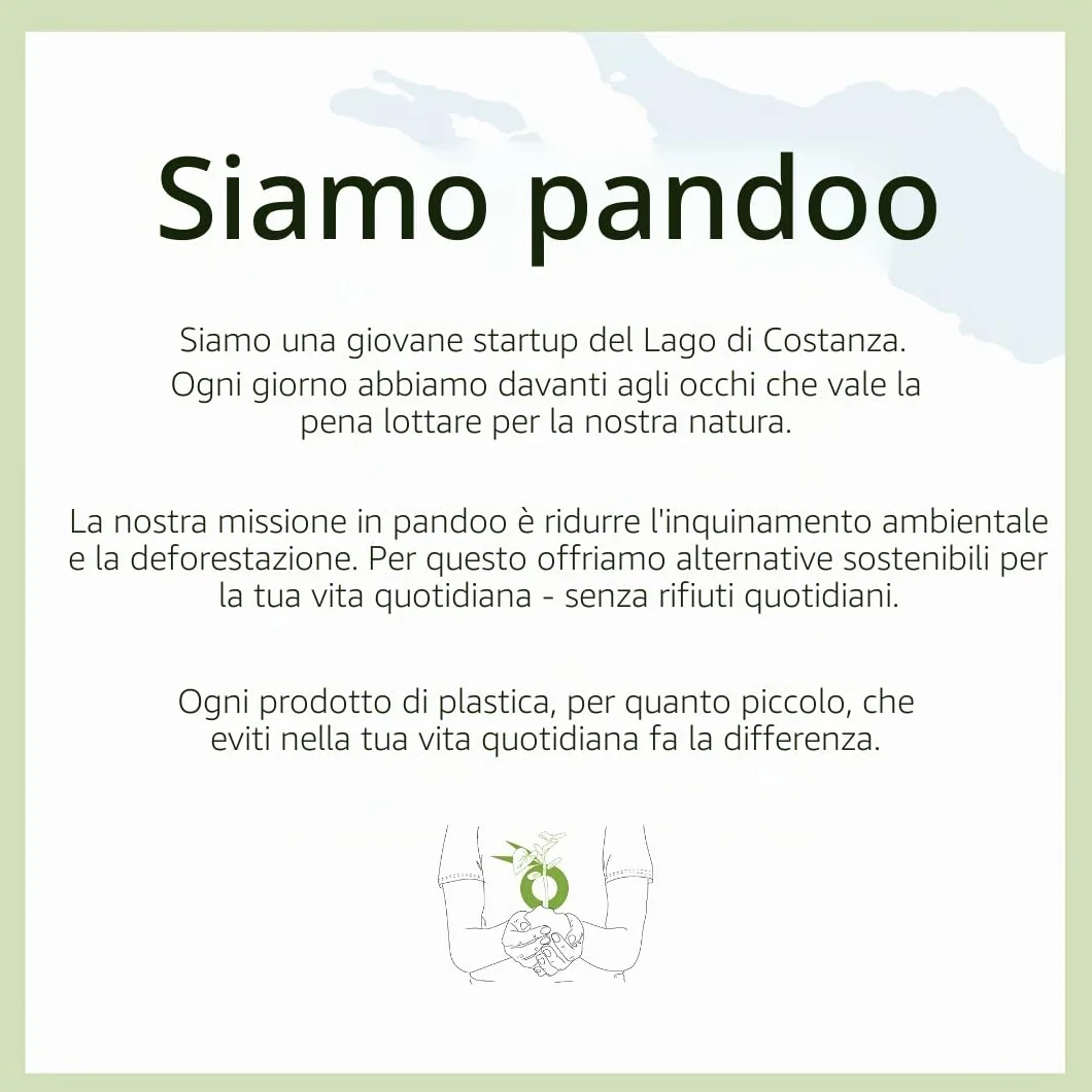 Pandoo salviette di carta ecologiche, sostituisce 60 rotoli, assorbente e resistente