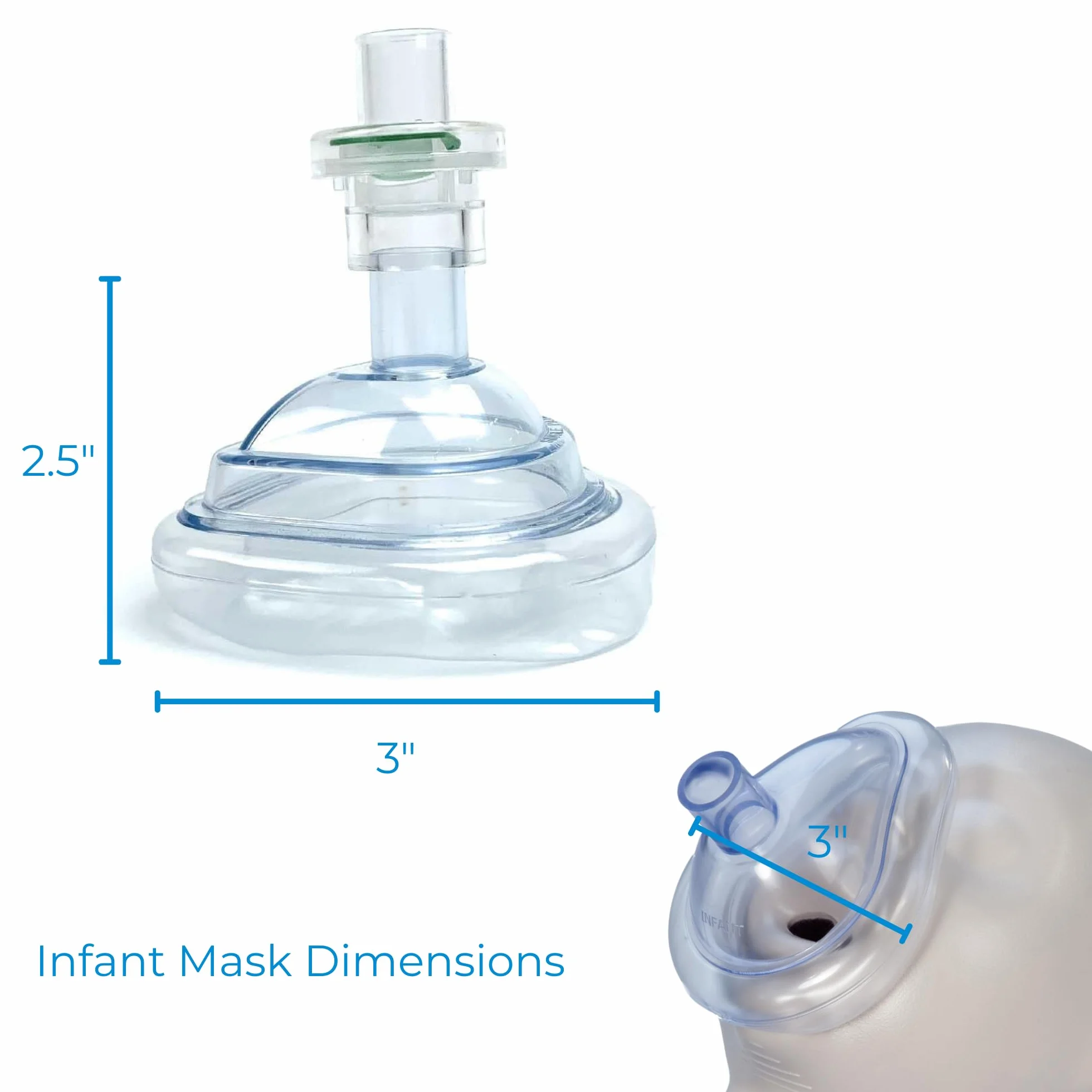 WNL Products CPR Rescue Mask Adult Child Infant Pocket Resuscitator Hard Case Kit Belt Clip