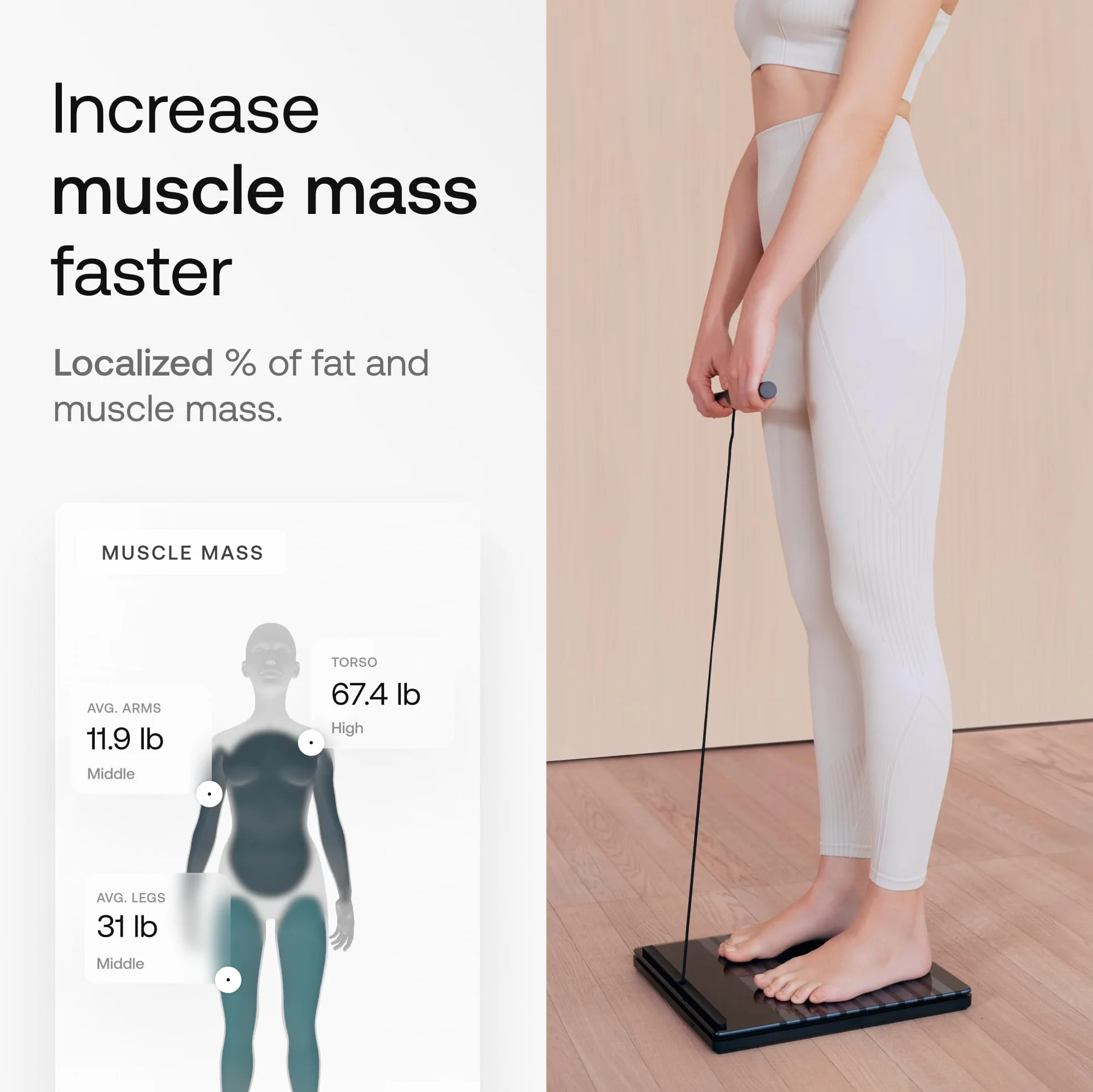 WITHINGS Body Scan Bilancia Wi-Fi connessa Dispositivo medico analisi composizione corporea BIA Negro