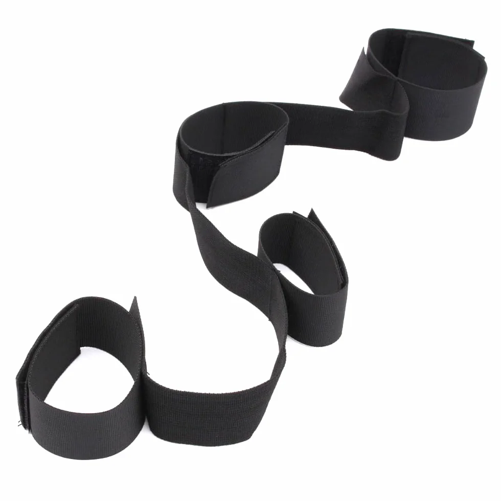 BONDAGERIE® Manette e Cavigliere in Nylon per Coppia Letto Sexshop