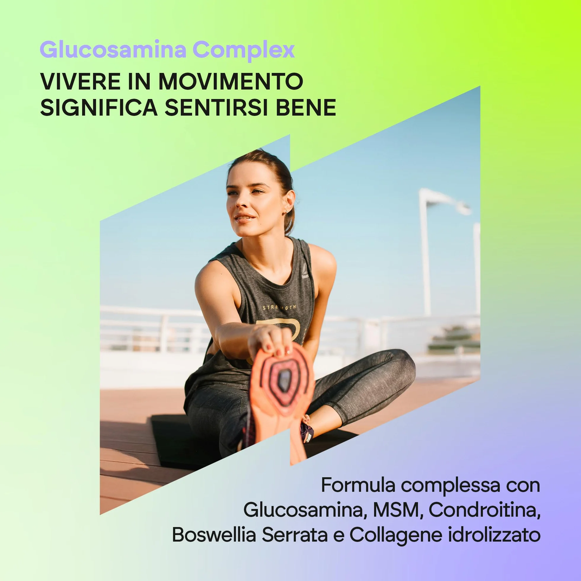 Glucosamina Condroitina MSM, Collagene con Acido Ialuronico, Boswellia, Selenio e Zinco - Glucosamina Complex 120 compresse Nutralie