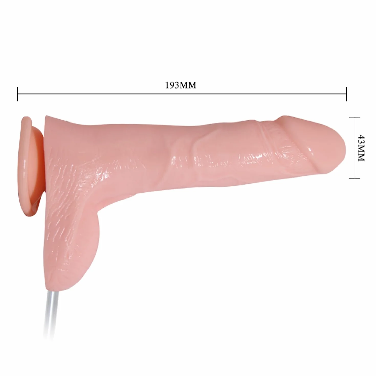 Vibratore con Scroto ed Eiaculazione Simulata