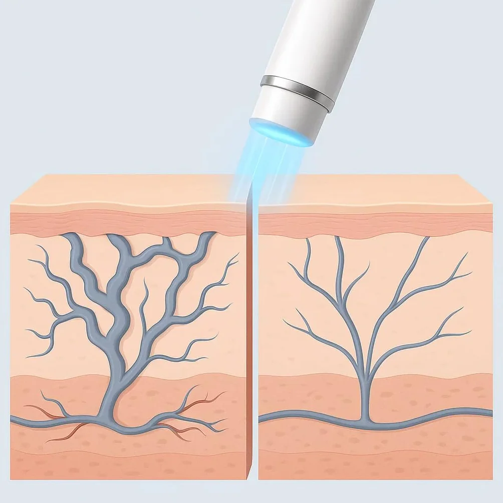 Generico Dispositivo Non Invasivo per Il Trattamento delle Vene Varicose, Apparecchiatura Laser per Il Trattamento delle Vene Varicose, Dispositivo Laser per Vene Varicose A Domicilio (1x - Single)