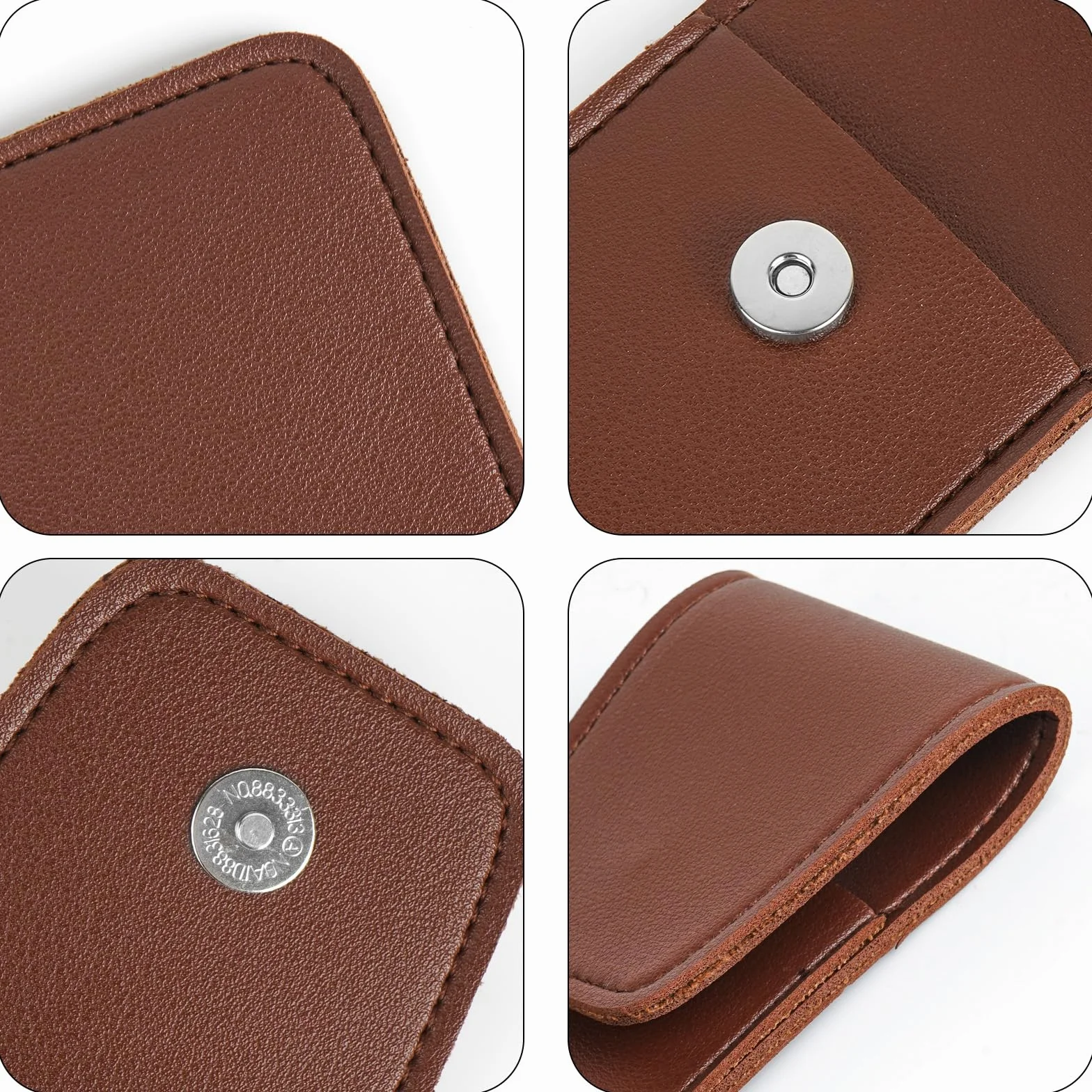 Linkidea Custodia portatile per rasoi da uomo con bordo dritto, compatibile con Fusion 5 ProGlide, Mach 3 e altri rasoi simili (marrone)