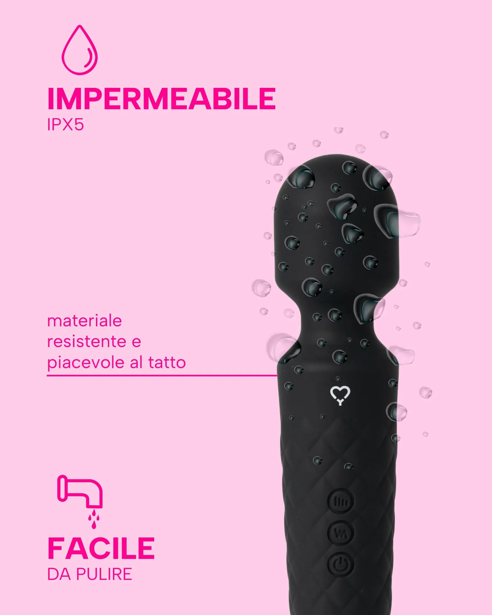 MySecretCase Magic Wand 20cm Stimolatore per Clitoride Vibratoreper Donna Wireless 20 Vibrazioni + 8 Velocità Sexytoysys Coppia Masturbatore per Donna Vibratore Clitoride Impermeabile USB