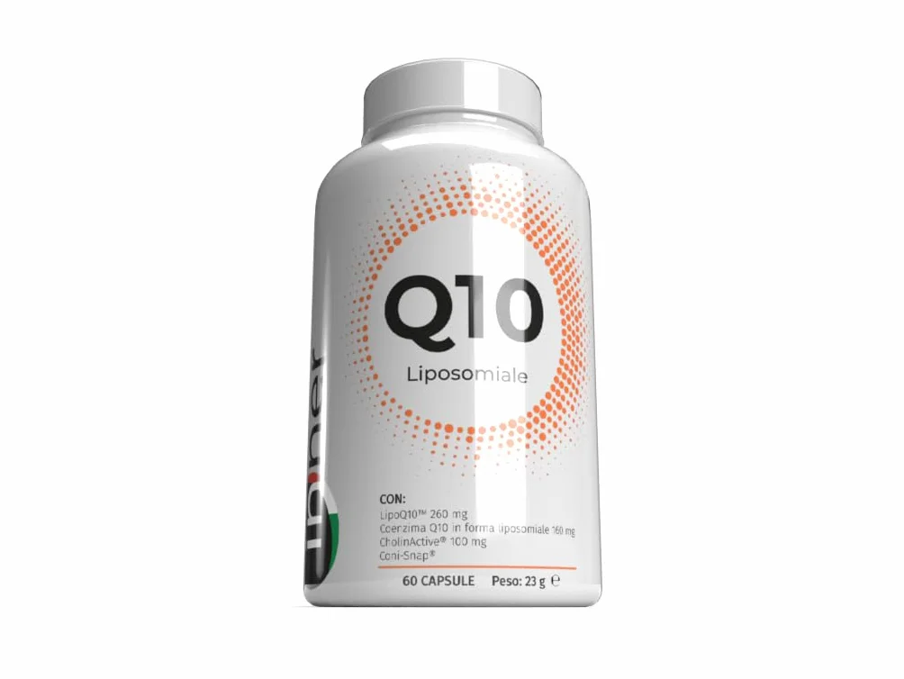 Inner Q10 Liposomiale 60 cps - Integratore Coenzima Q10 ad Alta Biodisponibilità per Azione Antiossidante, Energia Cellulare, Cuore e Performance