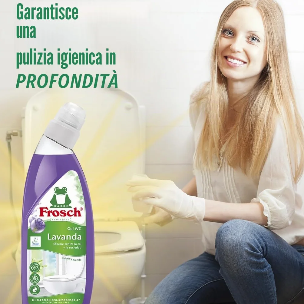 Frosch Gel WC Ecológico Limpiador de Cal y Residuos 750 ml