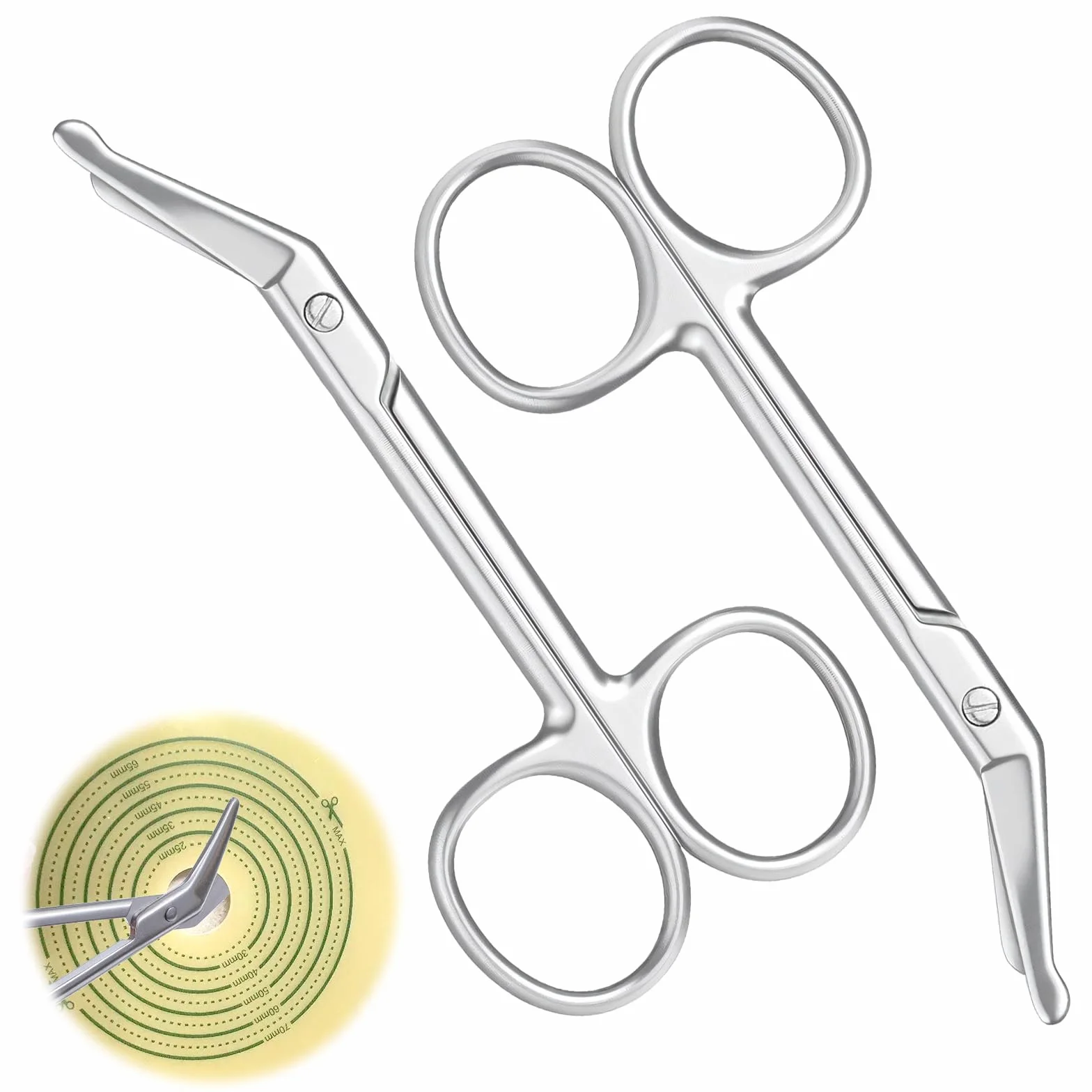 Forbici per stomia in acciaio inox curve 11,1 x 5,1 cm argento