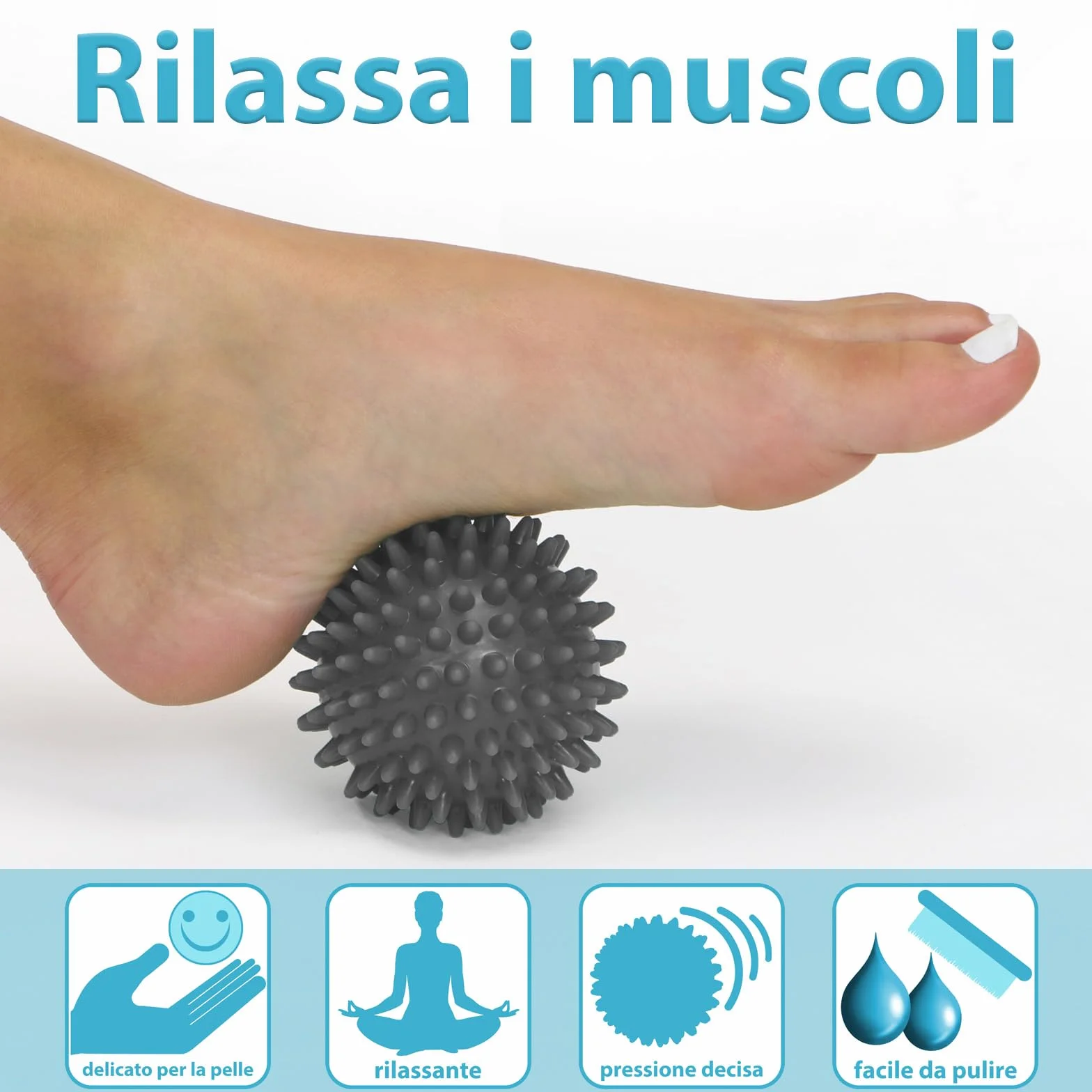 ALPIDEX Palline per massaggio set di 5 - lacrosse, peanut e trigger point | diverse durezze | e-book incluso
