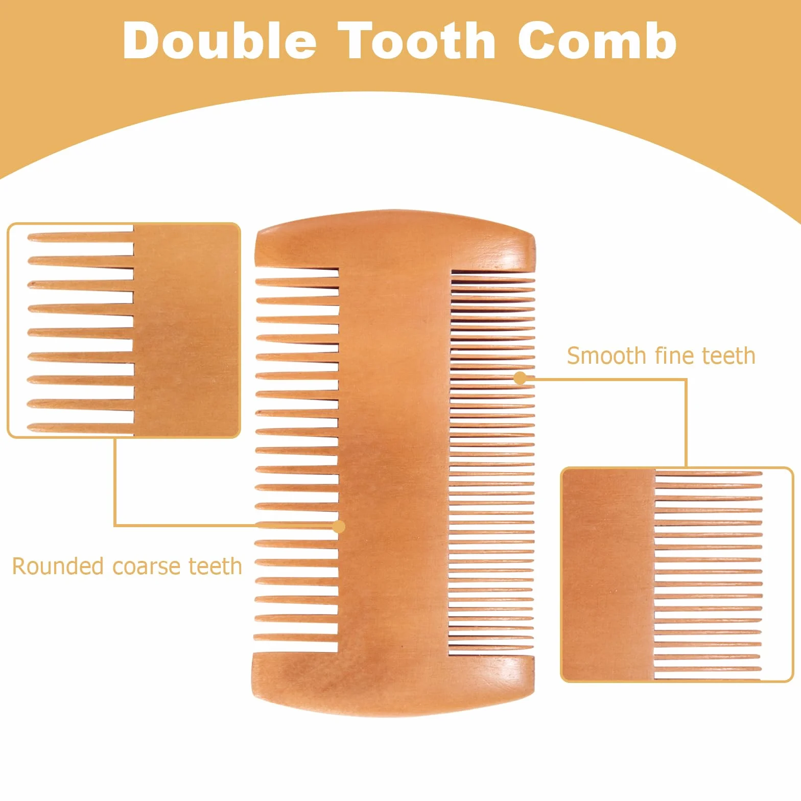 Spazzola da Barba e Pettine da Barba Kit per Uomo Pettine in Legno Spazzola con Setole di Cinghiale con Custodia per Quotidiano Viaggio3Pcs