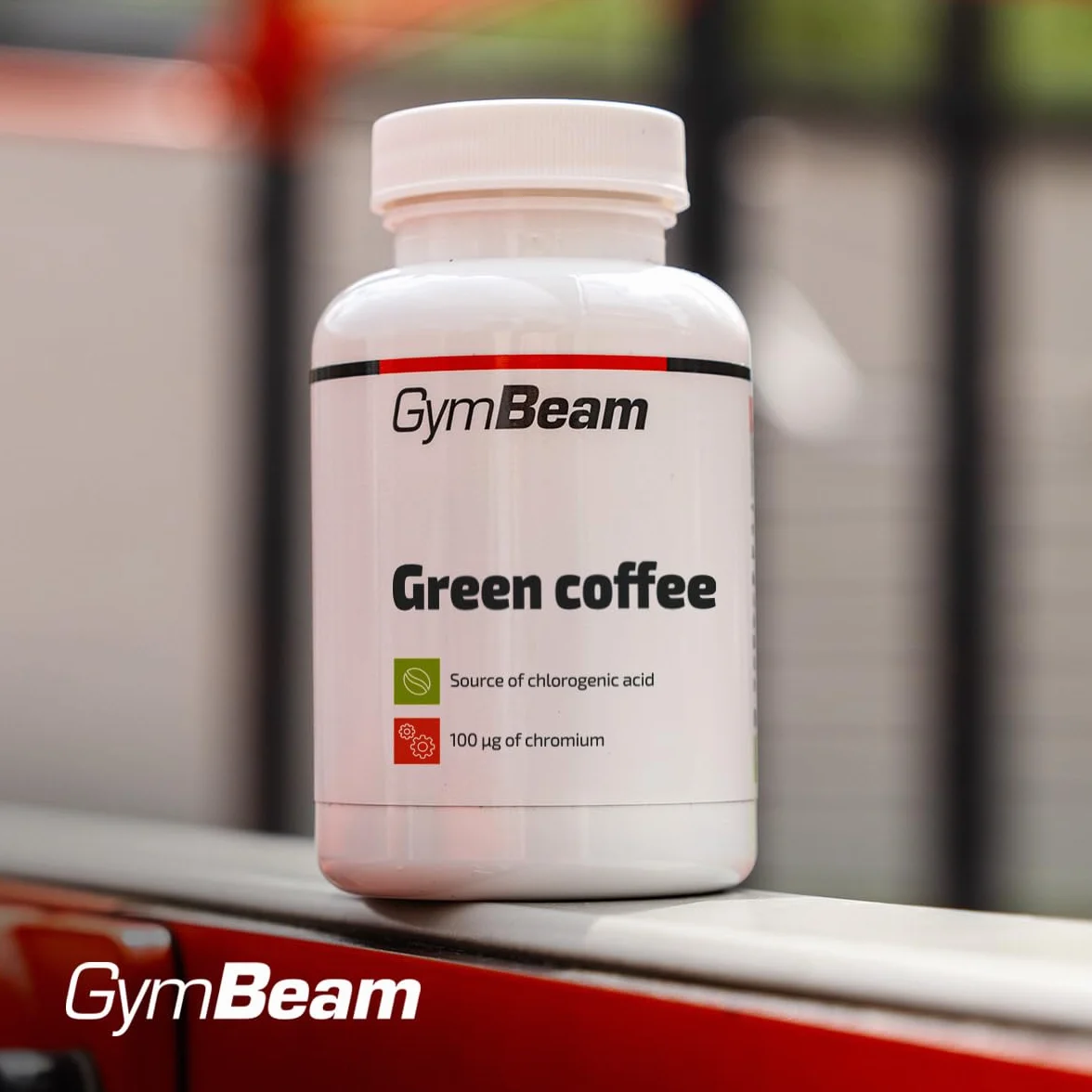 GymBeam Caffè Verde Estratto di Caffè Verde con Acido Clorogenico e Cromo Bruciagrassi Naturale 120 cps