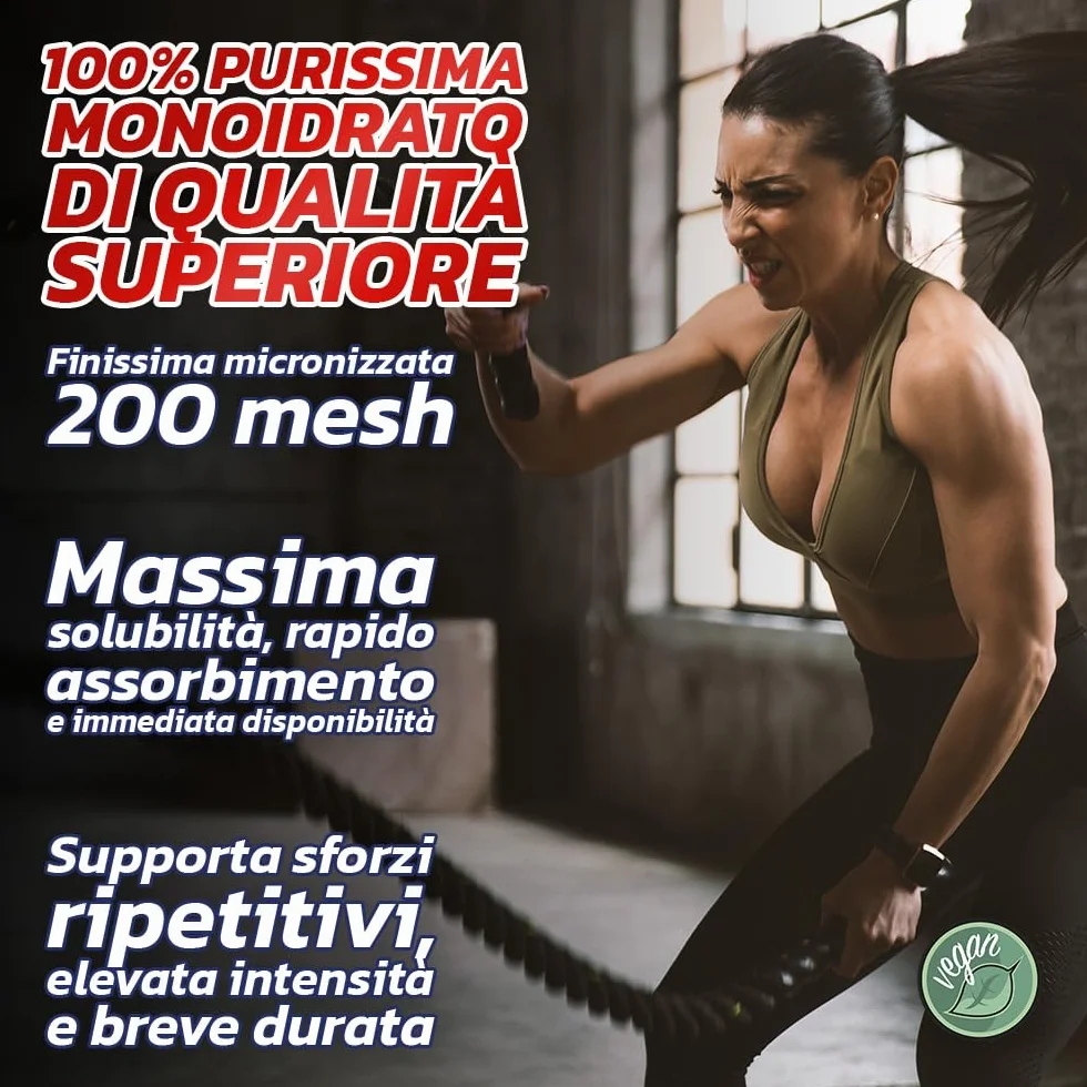 PROLABS – Creatina Monoidrata Creatine PURE Polvere 100% Pura Finissima, Creatina Monoidrato Supporta Forza e Performance Sport Alta Intensità - Integratore 100% Vegan anche Pre Workout, Neutro, 500g