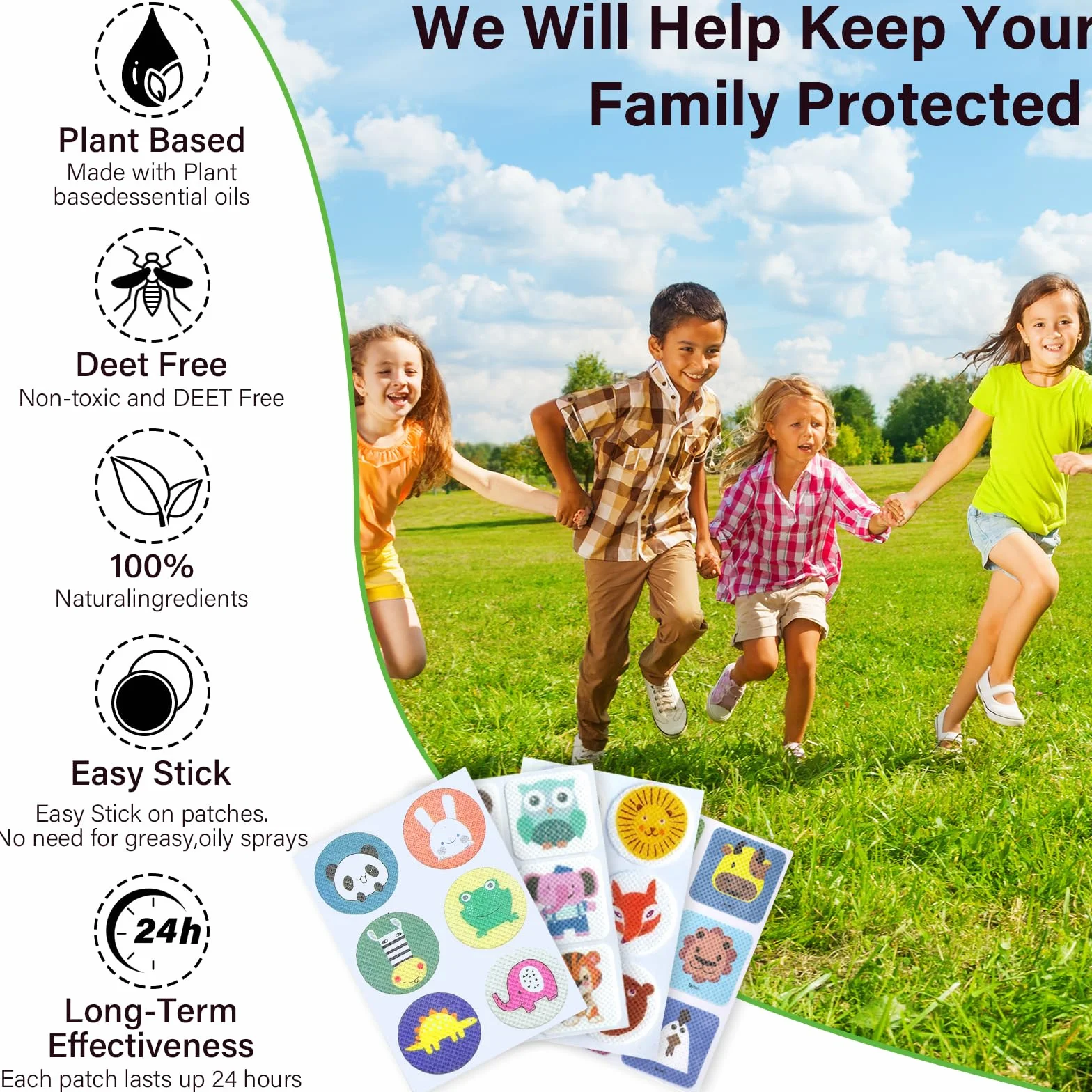 Cerotti Antizanzare Bambini 120 Pezzi Repellente Naturale Autoadesivi