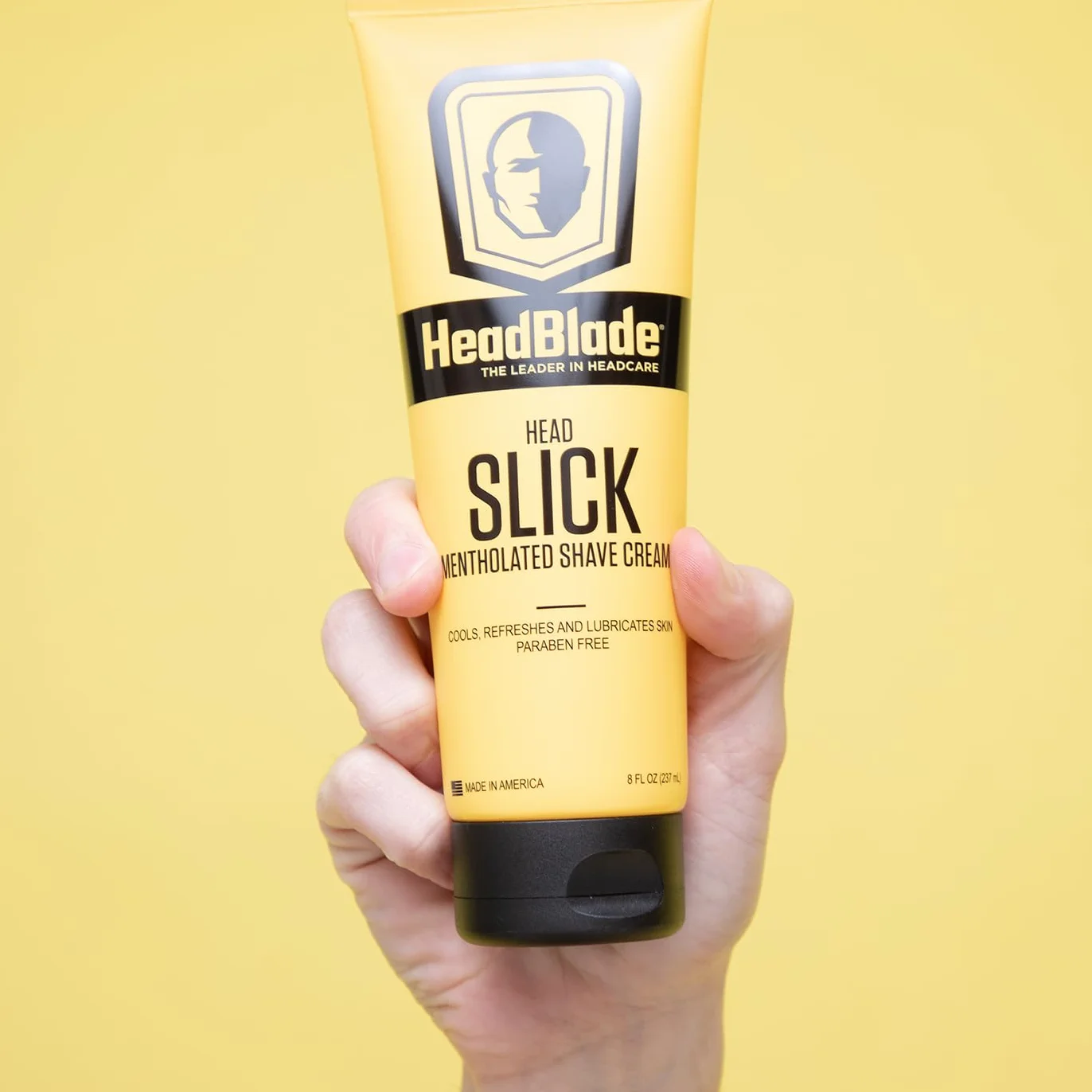 HeadBlade - Crema da barba al mentolato HeadSlick, da usare ovunque tu sia la rasatura - 8 fl oz