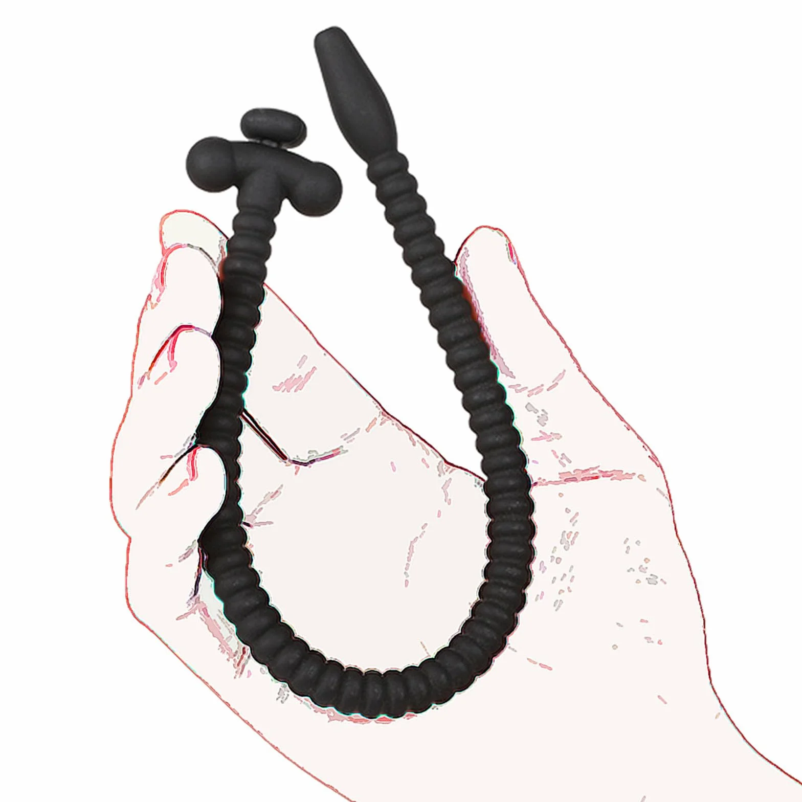 Tubo fitness maschile con rivestimento rimovibile, lungo tubo per esercizi per urinare facilmente -ITHB12 (A:Diametro del tubo: 6 mm)