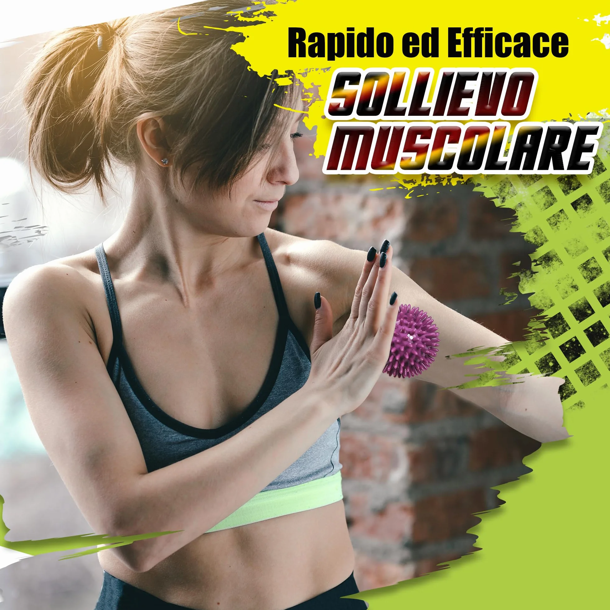 ResultSport - Palla da massaggio Riflessologia da stress - 6cm, 8cm, 10cm - per riflessologia, massaggi dei punti trigger, esercizi contro lo stress e il dolore miofasciale e lacrosse