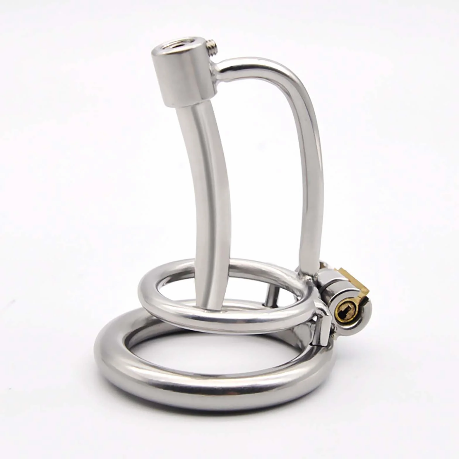 Asta fitness cava liscia in acciaio inossidabile, barella maschile squisita per facilitare la minzione con anello di ritenzione, 3 misure opzionali -D65IT (12mm rod, B:45mm ring)