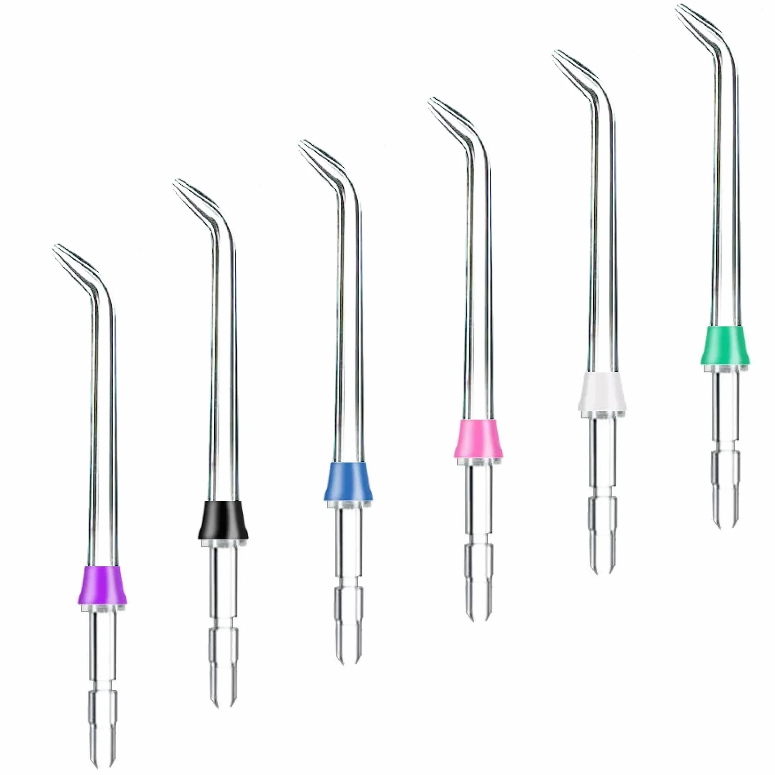 6pcs Spare Nozzle High Pressure Dental Jet for Waterpik Water Flosser Compatible Models