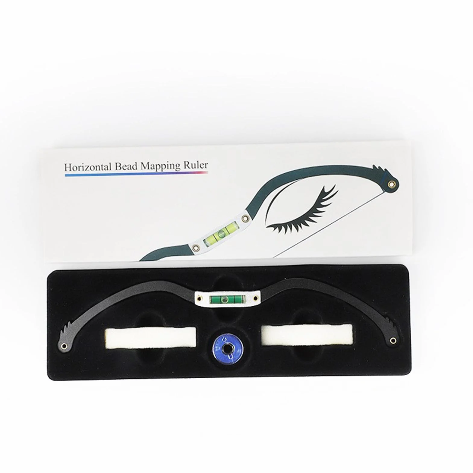 Eyebrow Balance Ruler Precision Shaping Tool Metal Brow Mapping Stencil 22.6x4.7cm