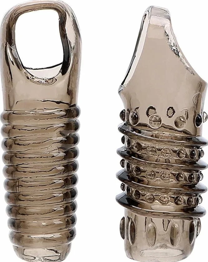 Aumento del pene da uomo – aiuto per l'erezione – manicotto massaggiante in silicone, più piacere, più a lungo – stimolazione del piacere femminile grazie al diametro ampliato