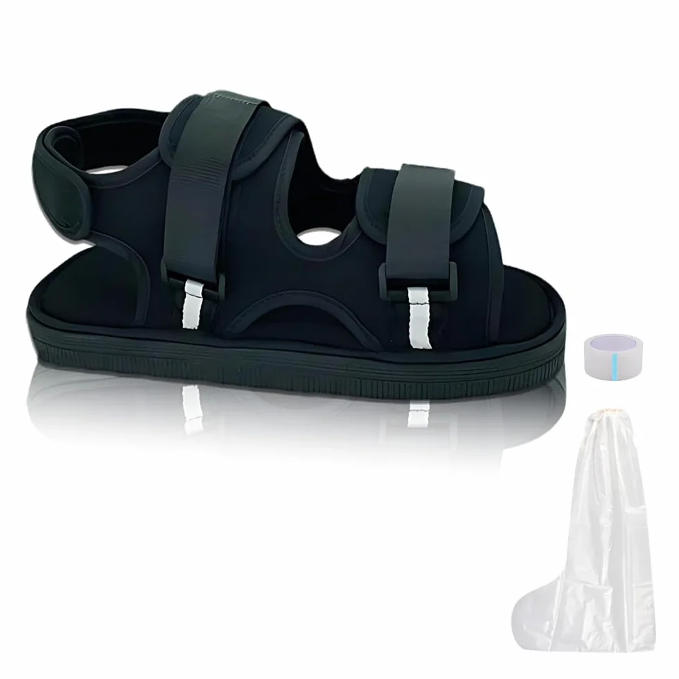 Scarpe in Gesso per Piedi Riabilitazione Regolabili Post Operatoria Nero