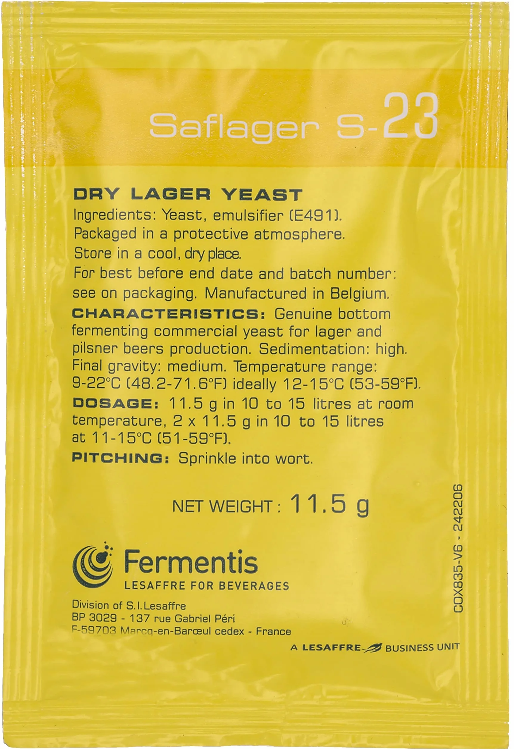 Fermentis lievito di birra US-05 W 34/70 S-33 S-23 alta fermentazione