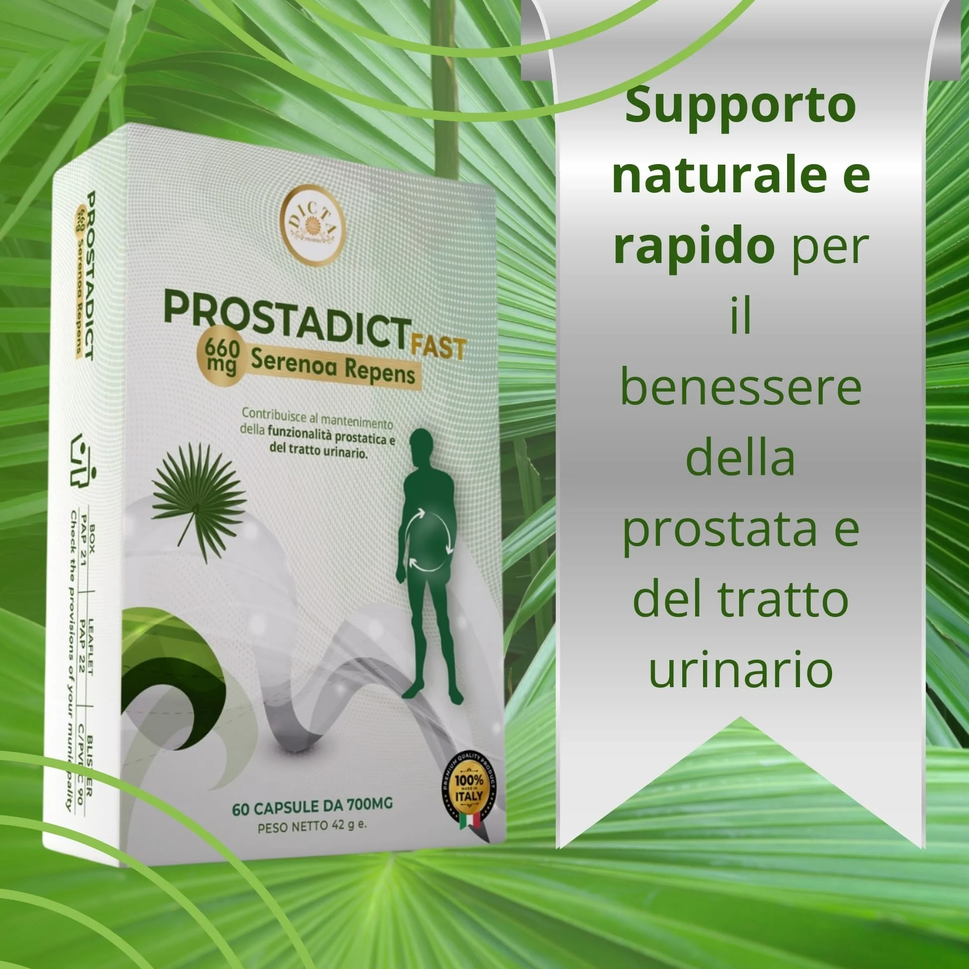 Serenoa Repens 660mg Saw Palmetto Integratore Prostata Uomo con Estratto di Epilobio, Ortica e Pygeum