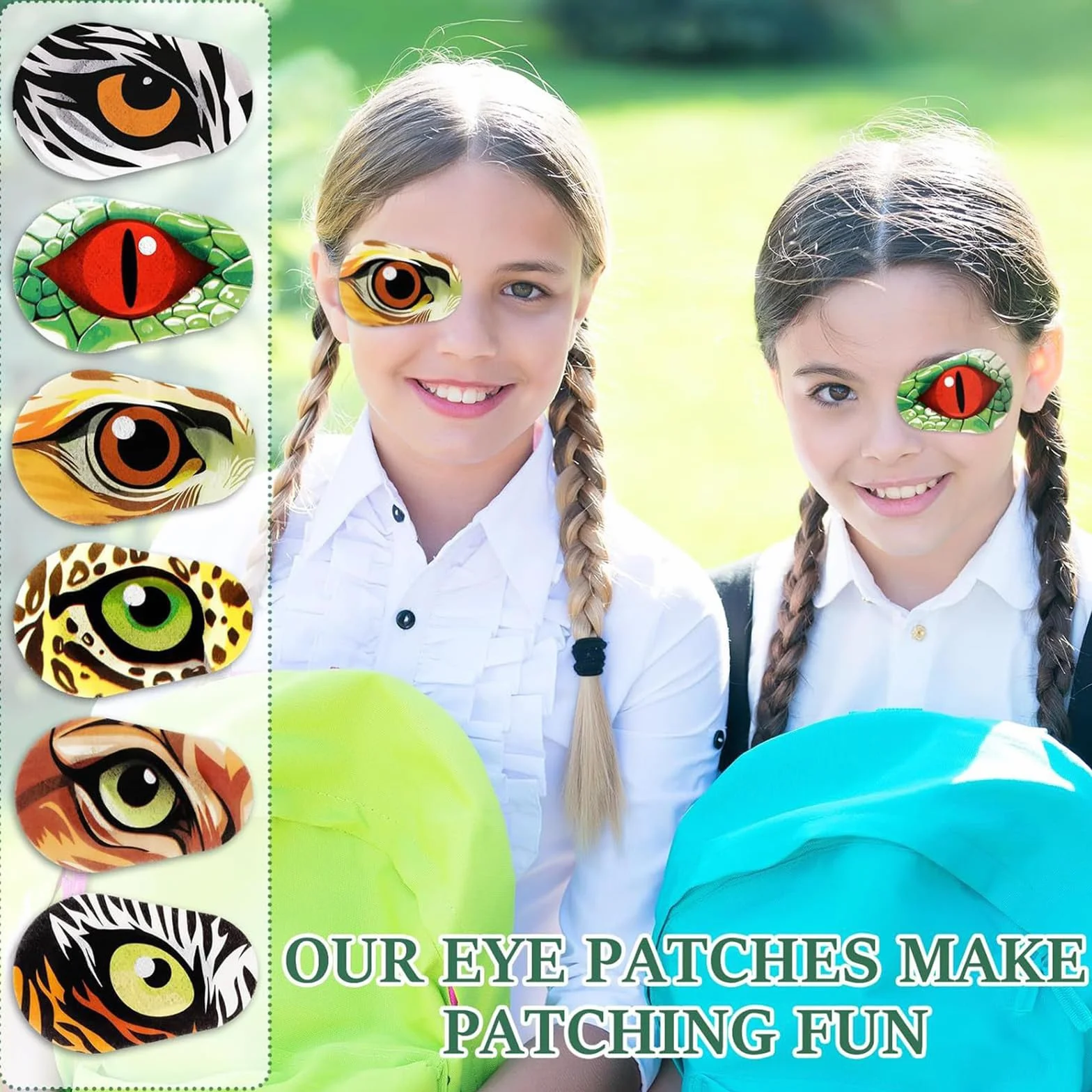 Bende Oculari per Bambini 12 Pezzi, Cartone Animato Benda Occhio Pigro Usa e Getta Traspiranti Non Tessuto per Ambliopia