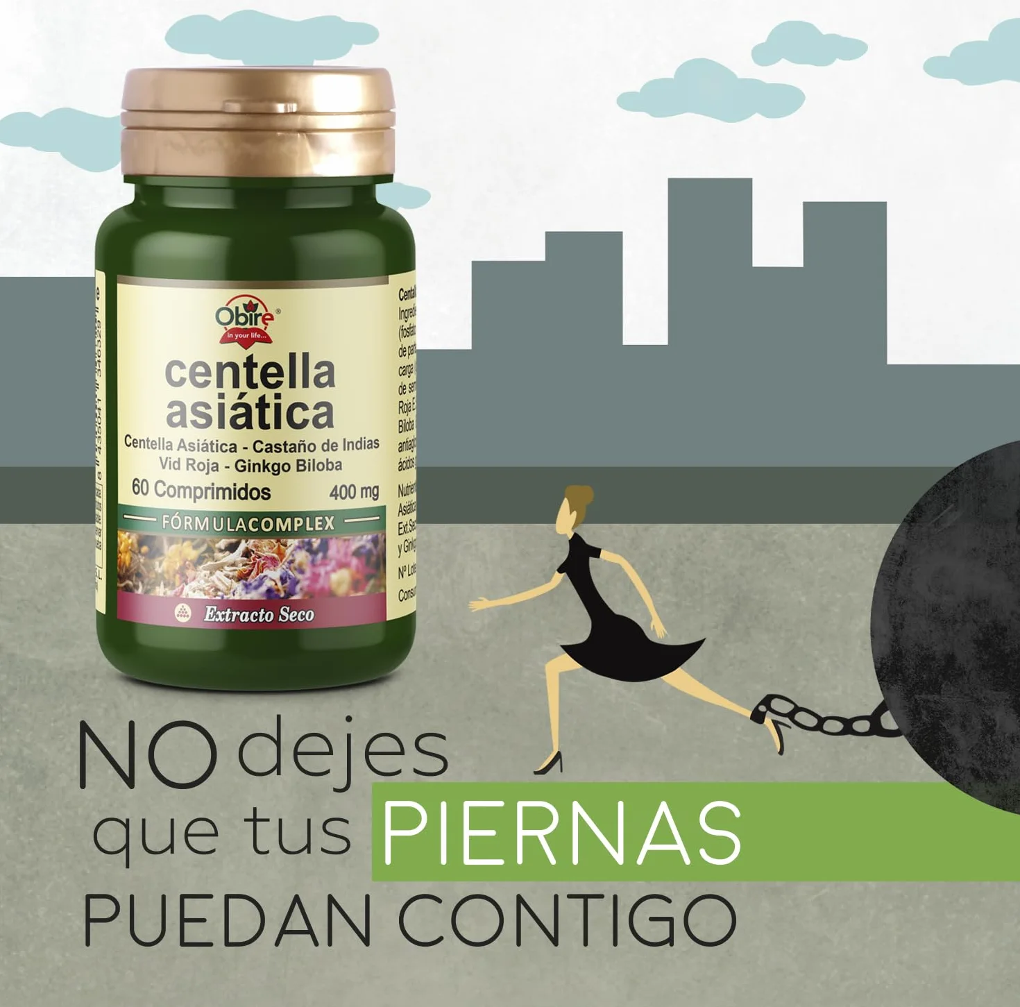 Centella asiatica 400 mg 60 compresse Pack 2 pezzi