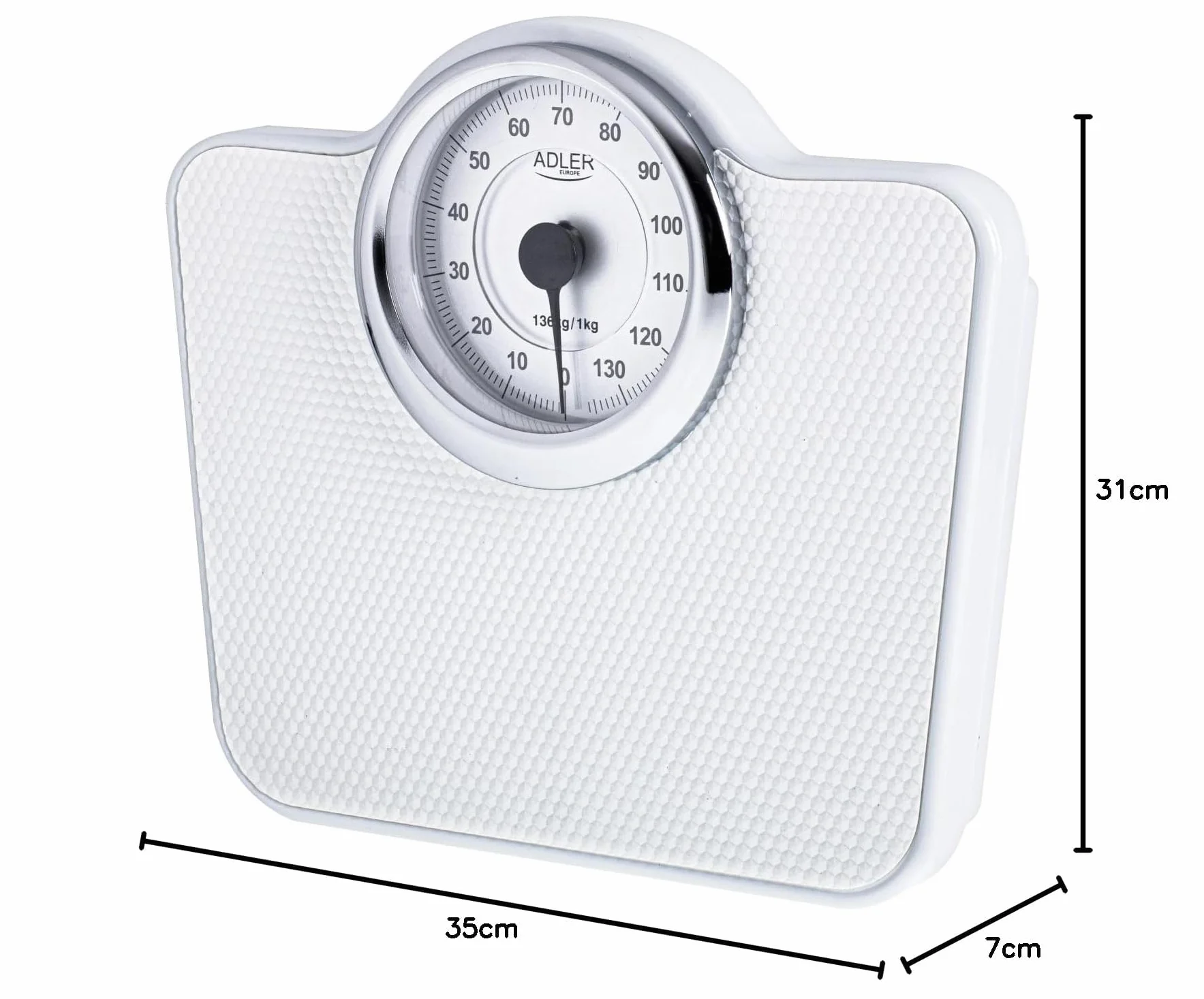 ADLER AD 8180 Bilancia pesapersone meccanica 136 kg 15 cm antiscivolo