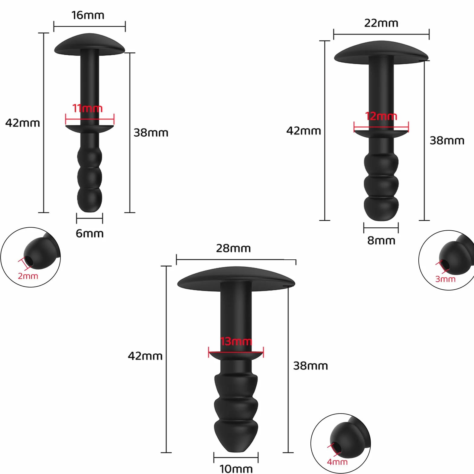 Set Di 3 Dilatatori Plug Uretrale in Silicone Plug Per Pene Catetere Cavo Dilatatori Uretrali Per Uomini Stimolazione Della Prostata Giocattoli Sessuali