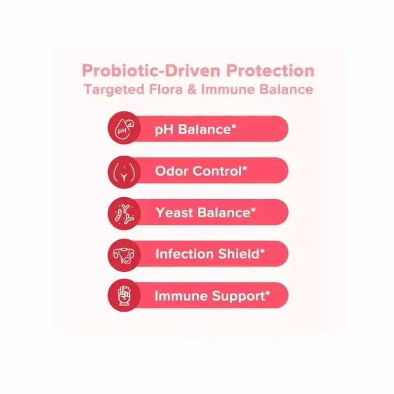 Probiotici vaginali per donne - Equilibrio del pH, odore vaginale sano, flora vaginale, equilibrio dei lieviti, supporto immunitario - Prebiotici e probiotici lattobacilli