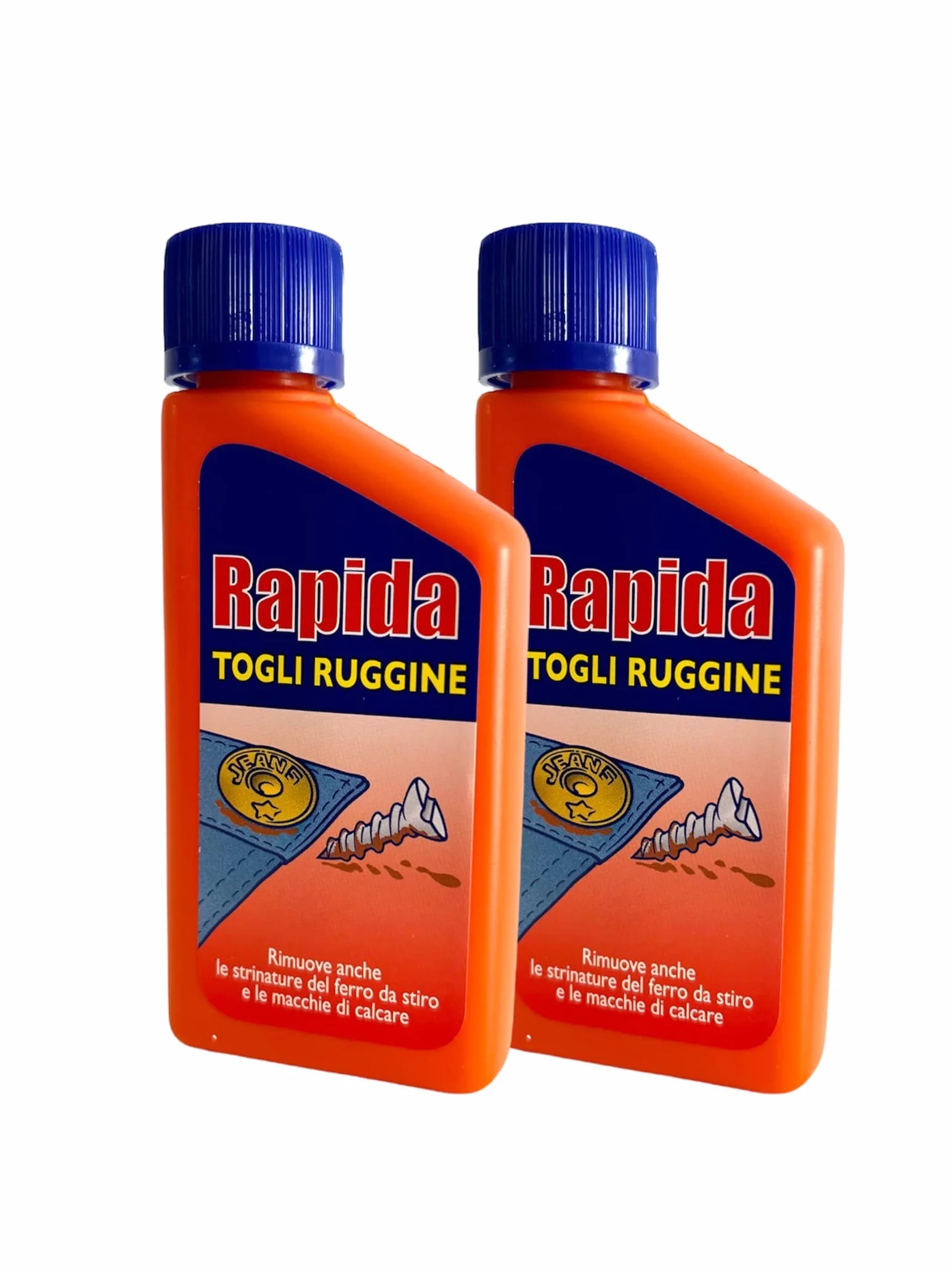 TOGLIRUGGINE RAPIDA RIMUOVE RUGGINE CALCARE STRINATURE FERRO DA STIRO 2 Pezzi 100Ml