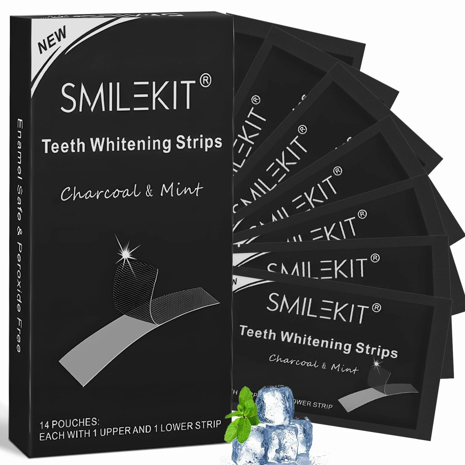14 Strisce Strisce Sbiancanti Teeth, Sbiancanti Denti, Sbiancante Rapide Bianche Denti, Rimuove Teeth Macchie, per lo Sbiancamento e la Pulizia dei Denti