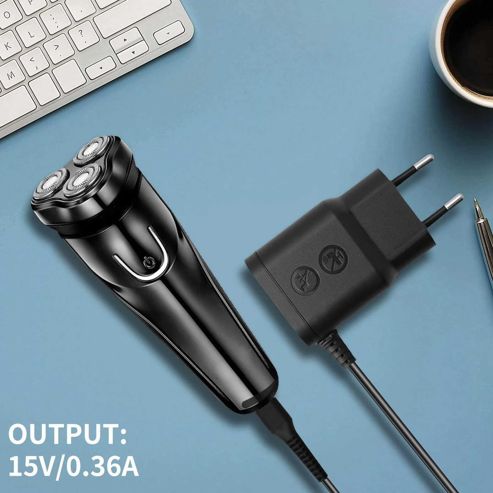 Philips HQ8505 Caricabatterie 15V Serie 5000 7000 9000 MG7720 QP6550 QP6530 BG5020 HC3518 BT5509 QC5115 OneBlade Pro