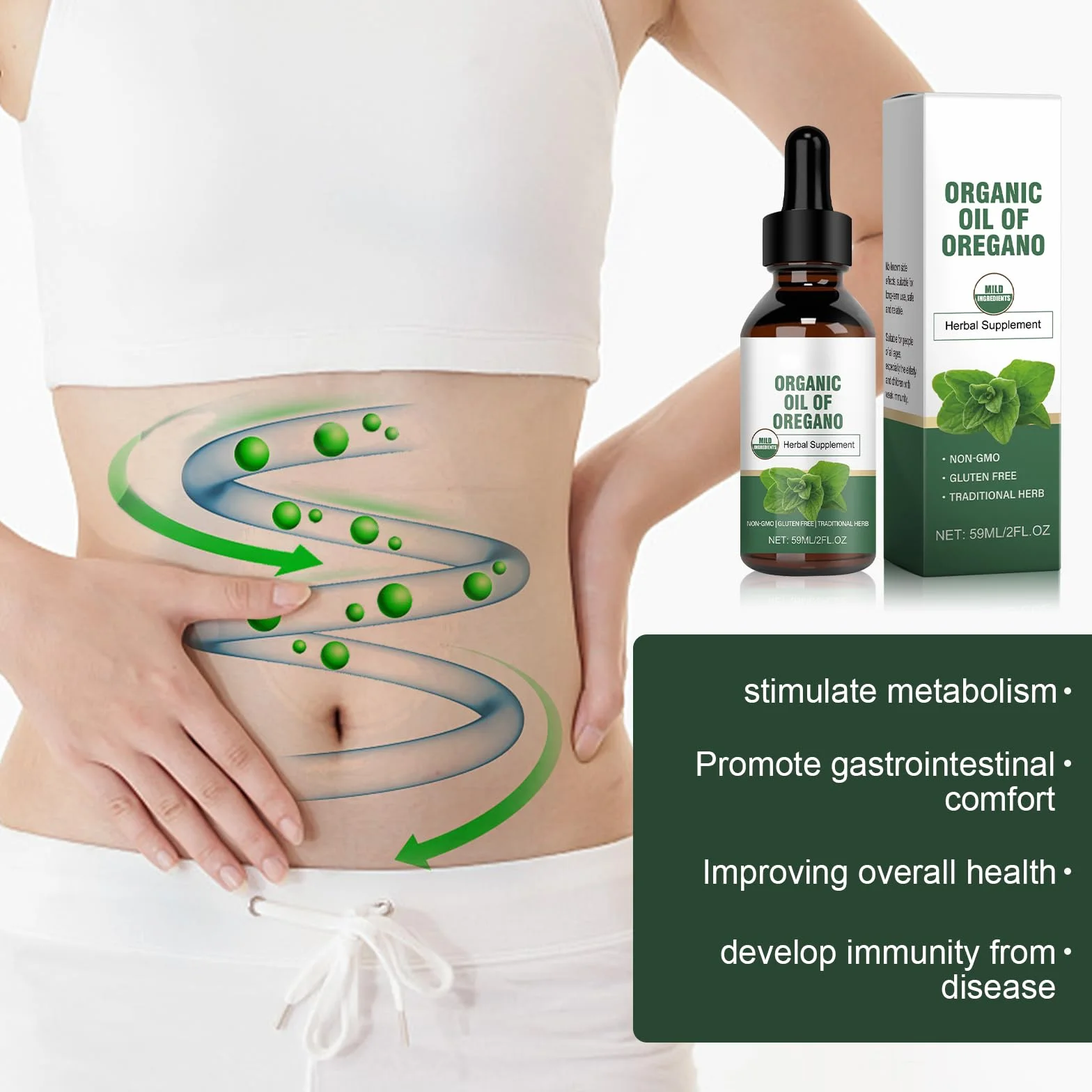 Olio di origano biologico 59 ml per bambini e adulti