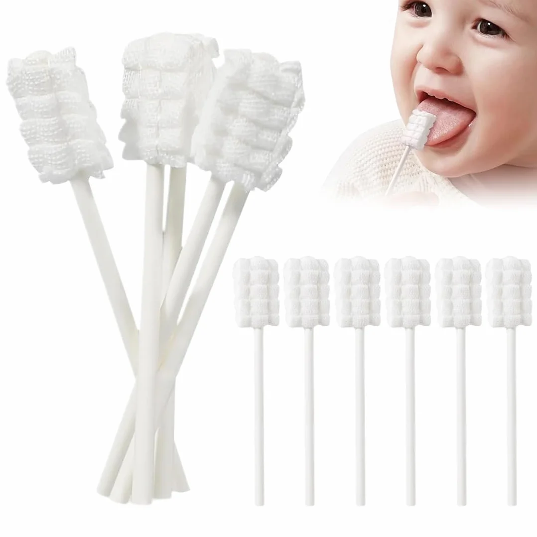 30 Pezzi Pulisci Lingua, Spazzolino Monouso Sterilizzati per Bambini, Baby Mouth Cleaner, Spazzolino da Denti Portatile per Bambini, Spazzolino per Dentini con Setole Morbide