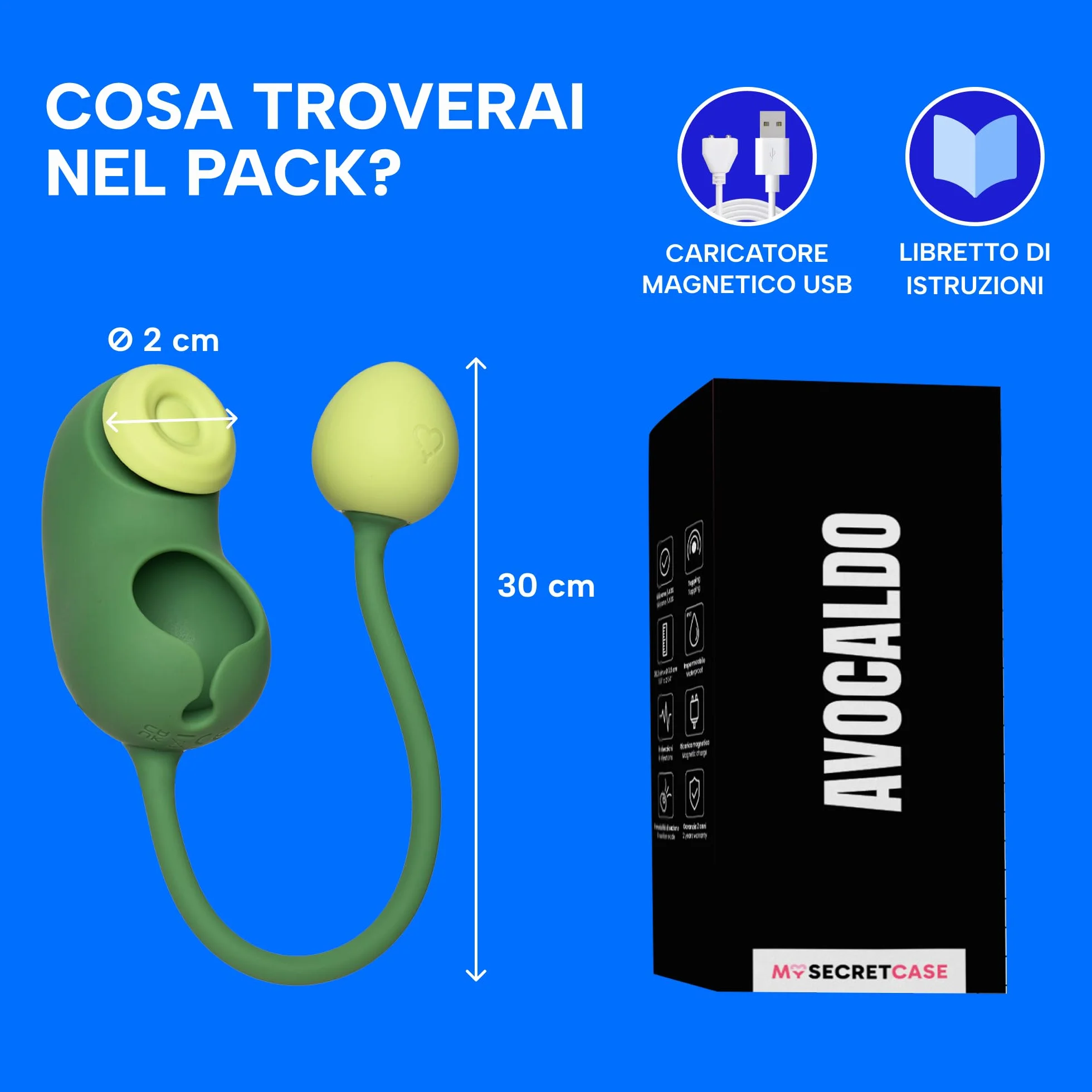MySecretCase Vibratore per Donna Succhia Clitoride 9+9 Modalità IPX7 Silicone