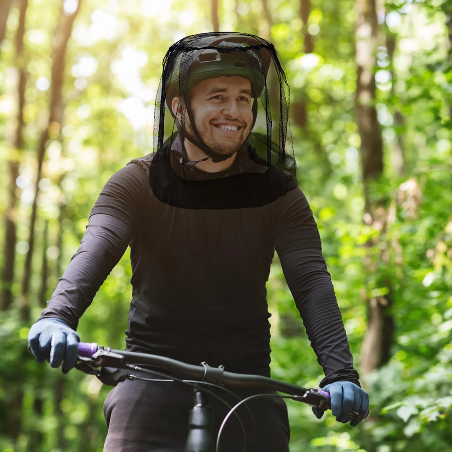 Zanzariera per insetti Ultra grande e lunga fori extra fini Head net per campeggio escursioni safari Esterni protezione da mosche