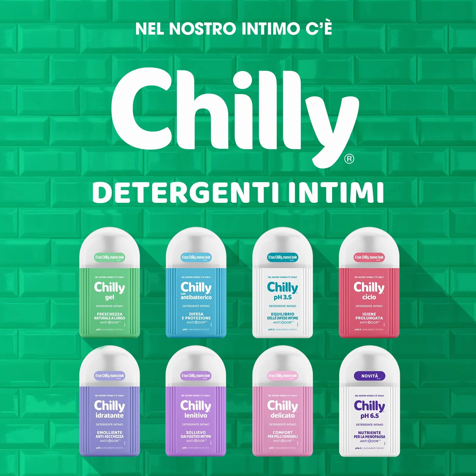 Chilly Detergente Intimo Lenitivo pH 5 4x300 ml
