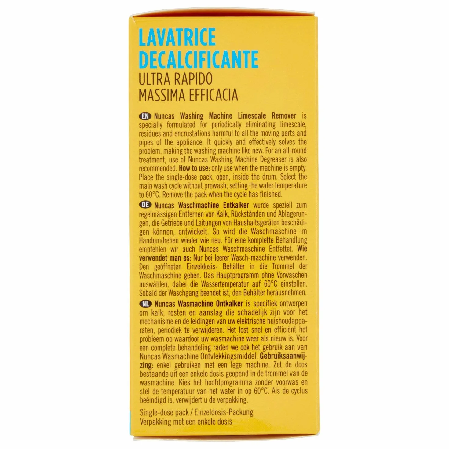 Nuncas Lavatrice Decalcificante Ultrarapido 250g