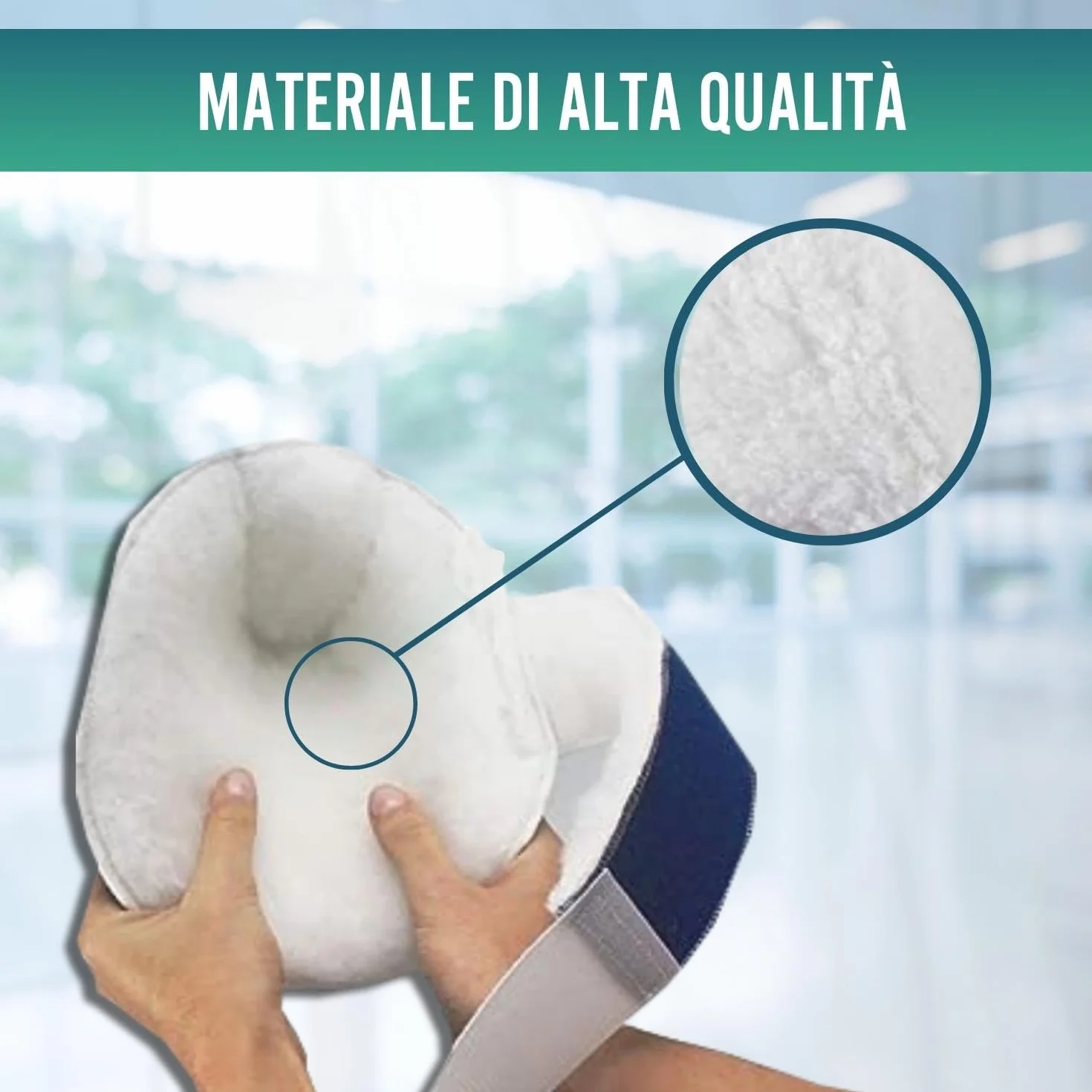 OrtoPrime Talloniere Antidecubito Blu 1 Paio - Talloniera Ortopedica - Talloniera Antidecubito per Piaghe da Decubito - Talloniere Antidecubito Universali - Proteggi Talloni per Sedia a Rotelle