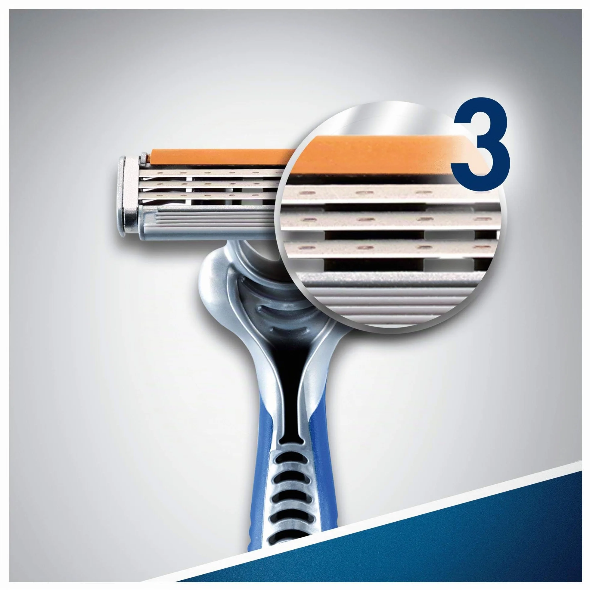 Gillette Sensor3, Confezione da 8 Lamette da Barba di Ricambio da 3 Lame, con Testina Snodabile, Rivestimento in Cromo per Lame che Durano a Lungo