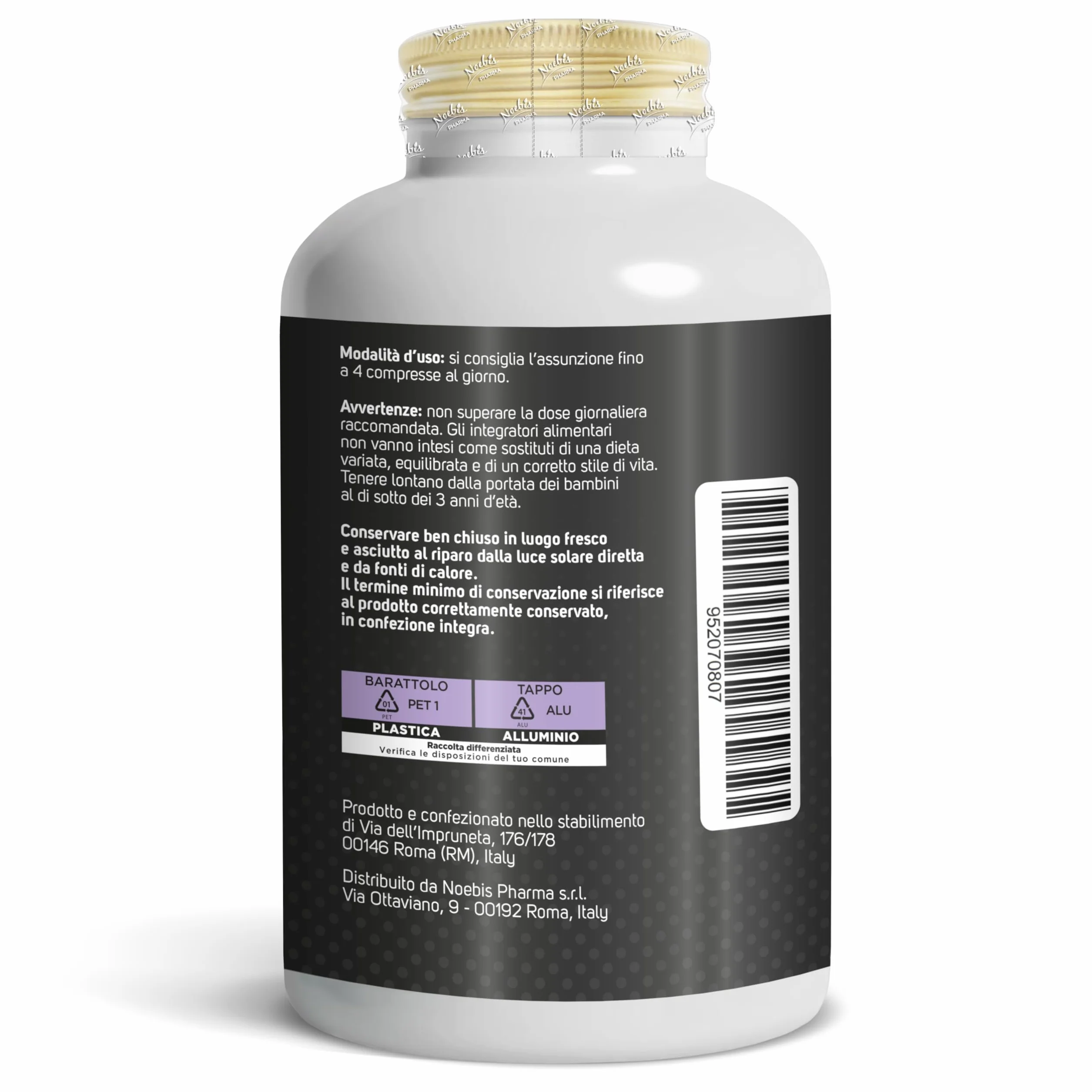 Acetil L-Carnitina Noebis Pharma - 1000 mg per Dose Giornaliera - 450 Compresse - Energia e Vitalità - Maxi Formato