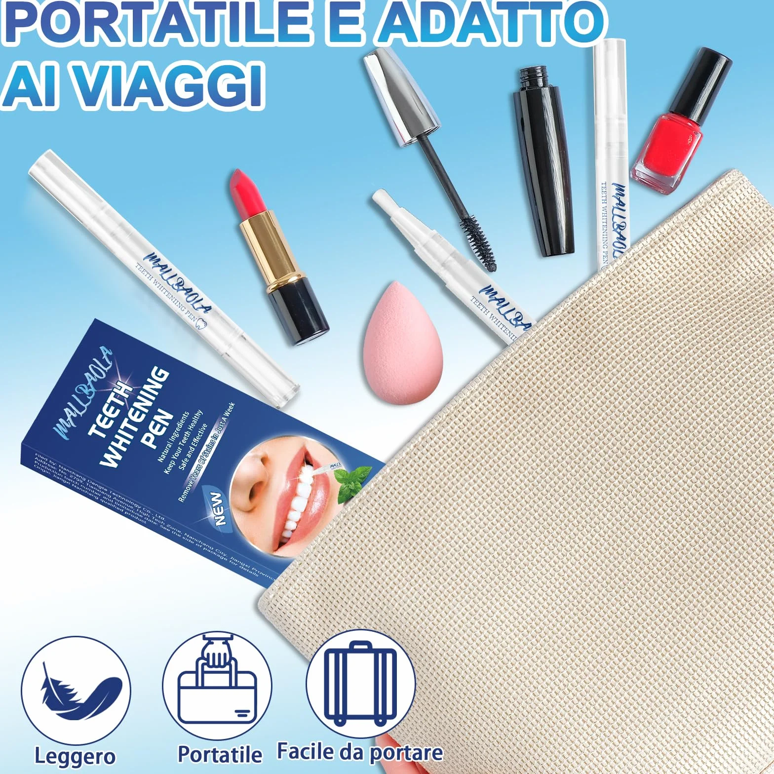 Profesjonalny zestaw penna sbiancante per denti (4 penne), gel sbiancante dentale, sbiancanti denti istantanei