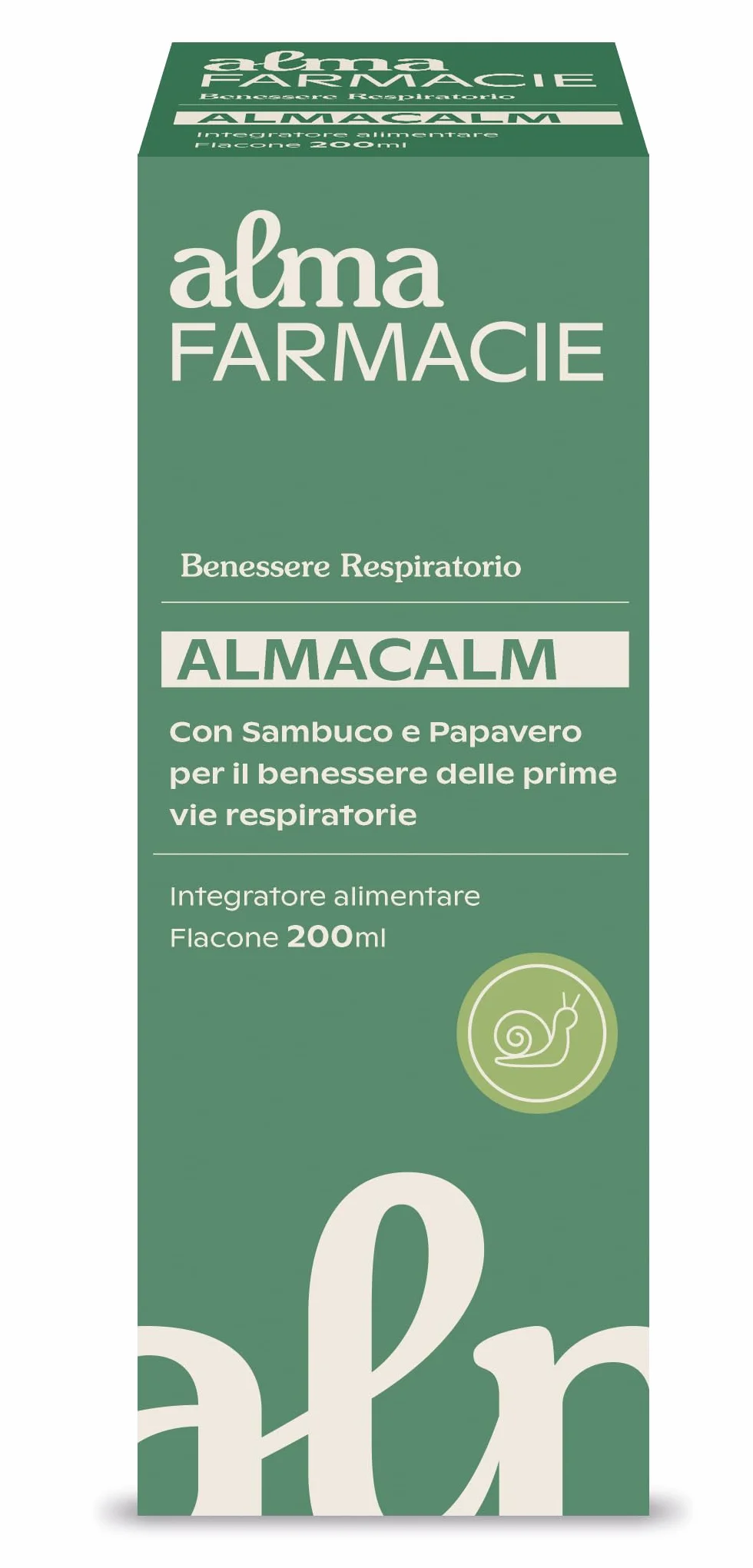 AlmaCalm Alma Farmacie, Sciroppo per Tosse ad Azione Lenitiva, Con Ingredienti Naturali, Malva, Sambuco e Papavero, Anche per Bambini, Bassa Concentrazione di Zuccheri, 200 ml
