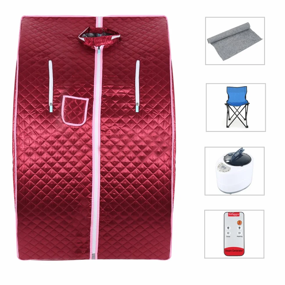 Sauna a vapore portatile Cabina Sauna domestica Mobile Sauna Spa Rosso